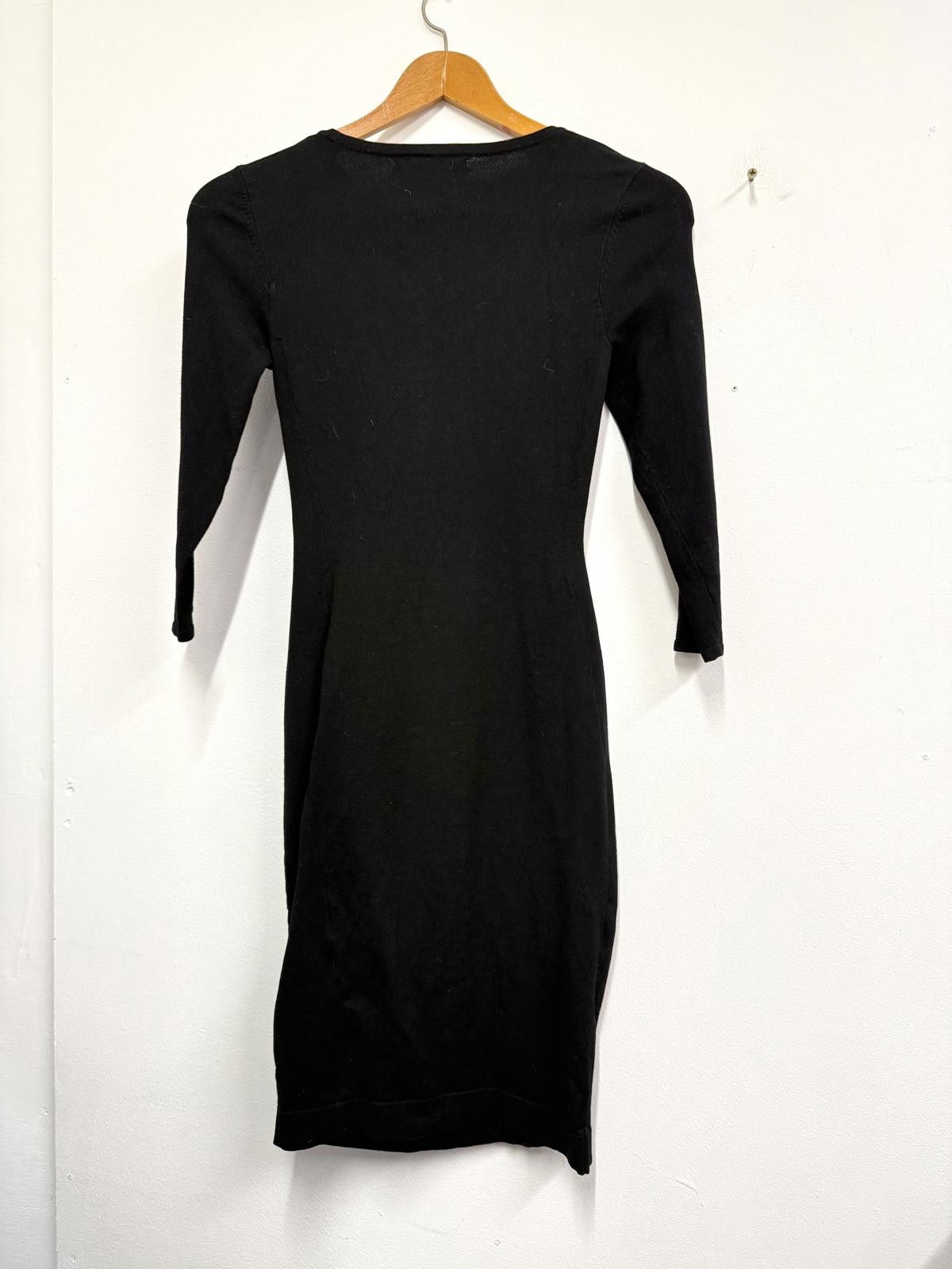 Other Karen Millen Black and Blue Textured Bodycon Dress Size 1 Size S / US 4 / IT 40 - 4 Thumbnail