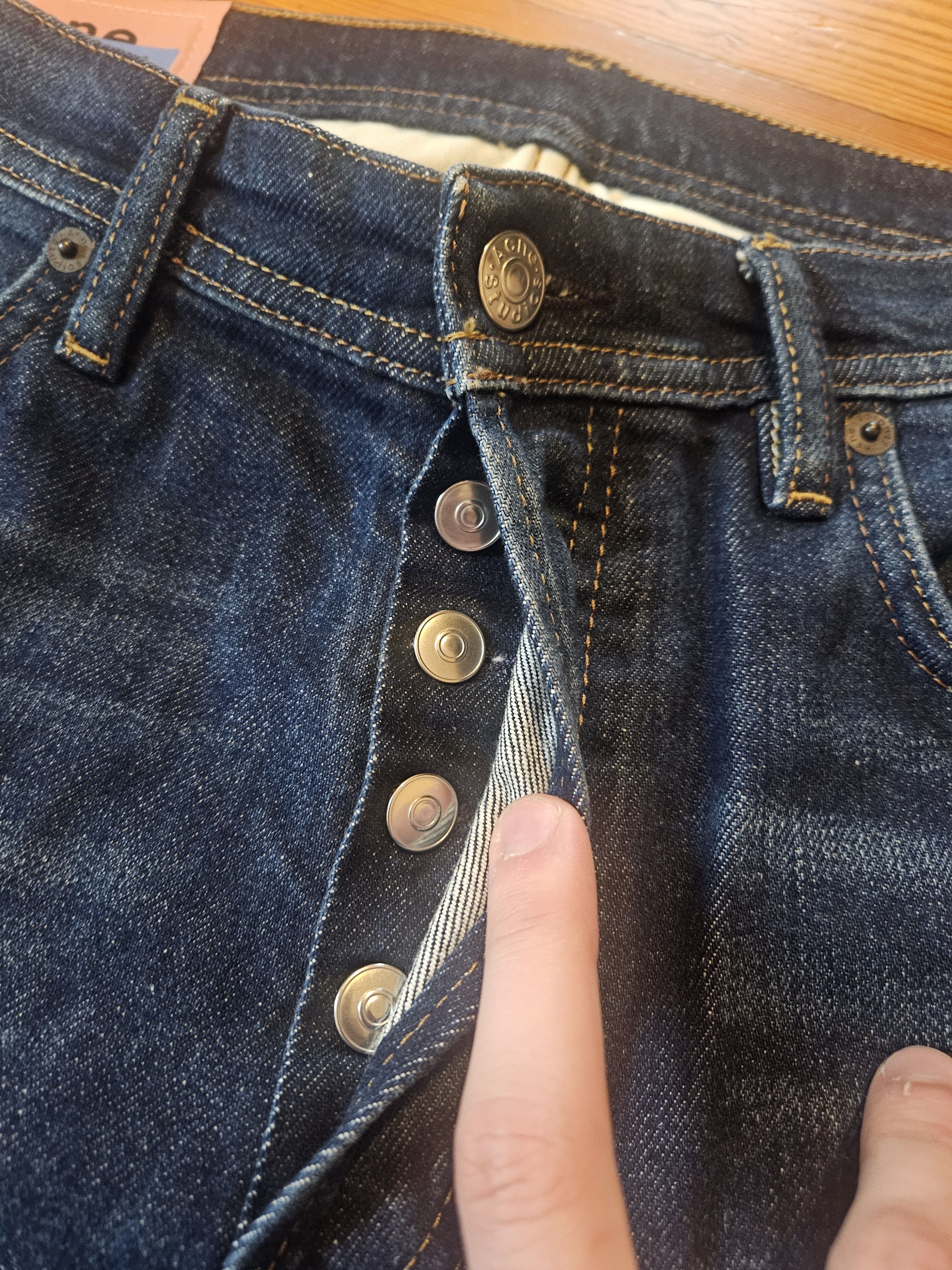Blå Konst River Dark Blue Denim Jeans, Men's (Size 33) — image 4 of 6