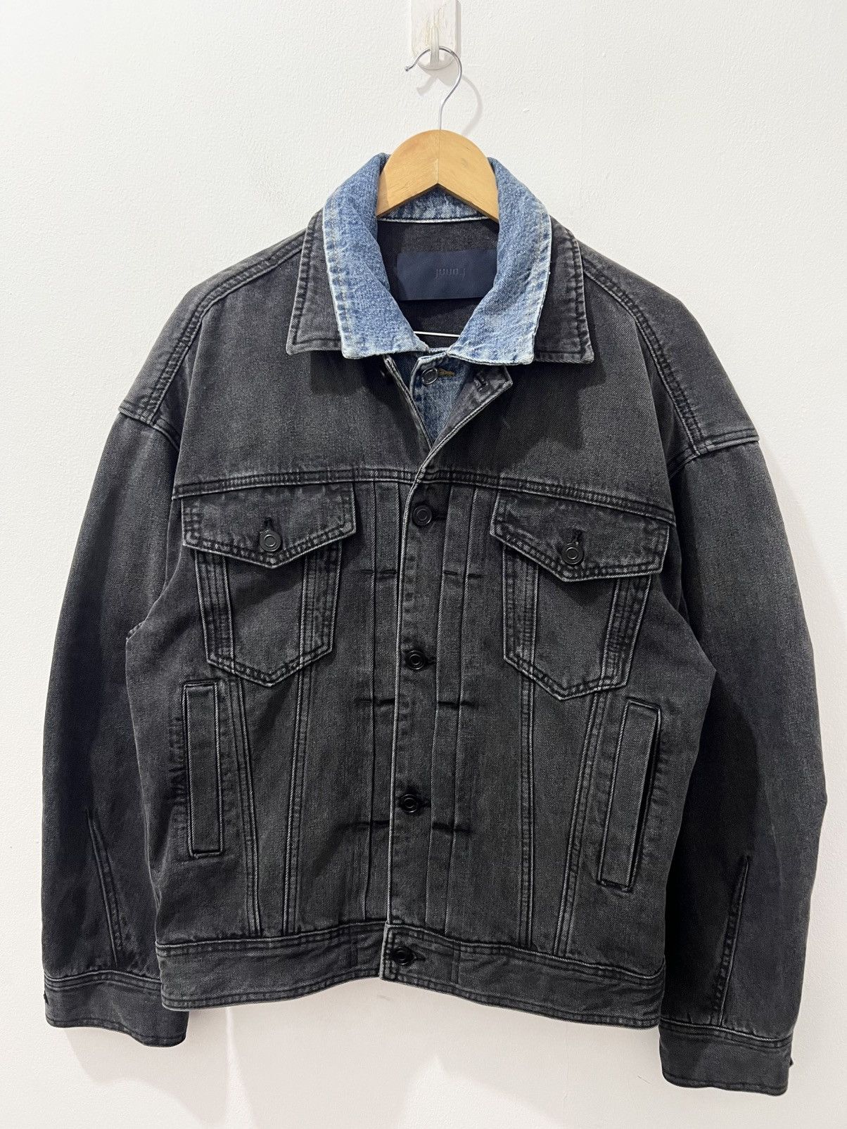 Juun.J Juun. J - S/S21 Layered Double Denim Trucker Jacket Size US S / EU 44-46 / 1 - 3 Thumbnail