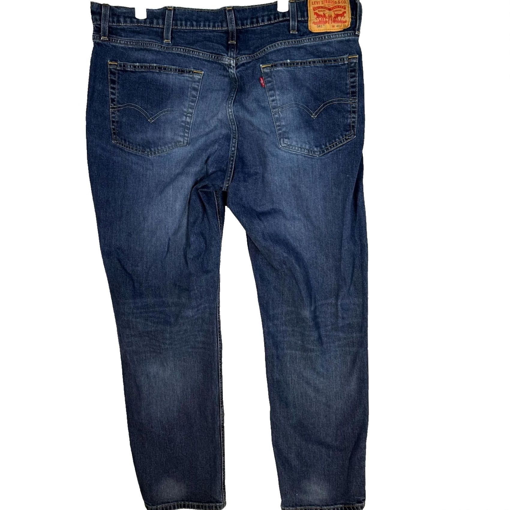 Levi's Levi’s 541 Athletic Fit Jeans Men’s 40x32 Blue Denim Stretch Straight Zip Fly Jeans Size US 40 / EU 56 - 2 Thumbnail