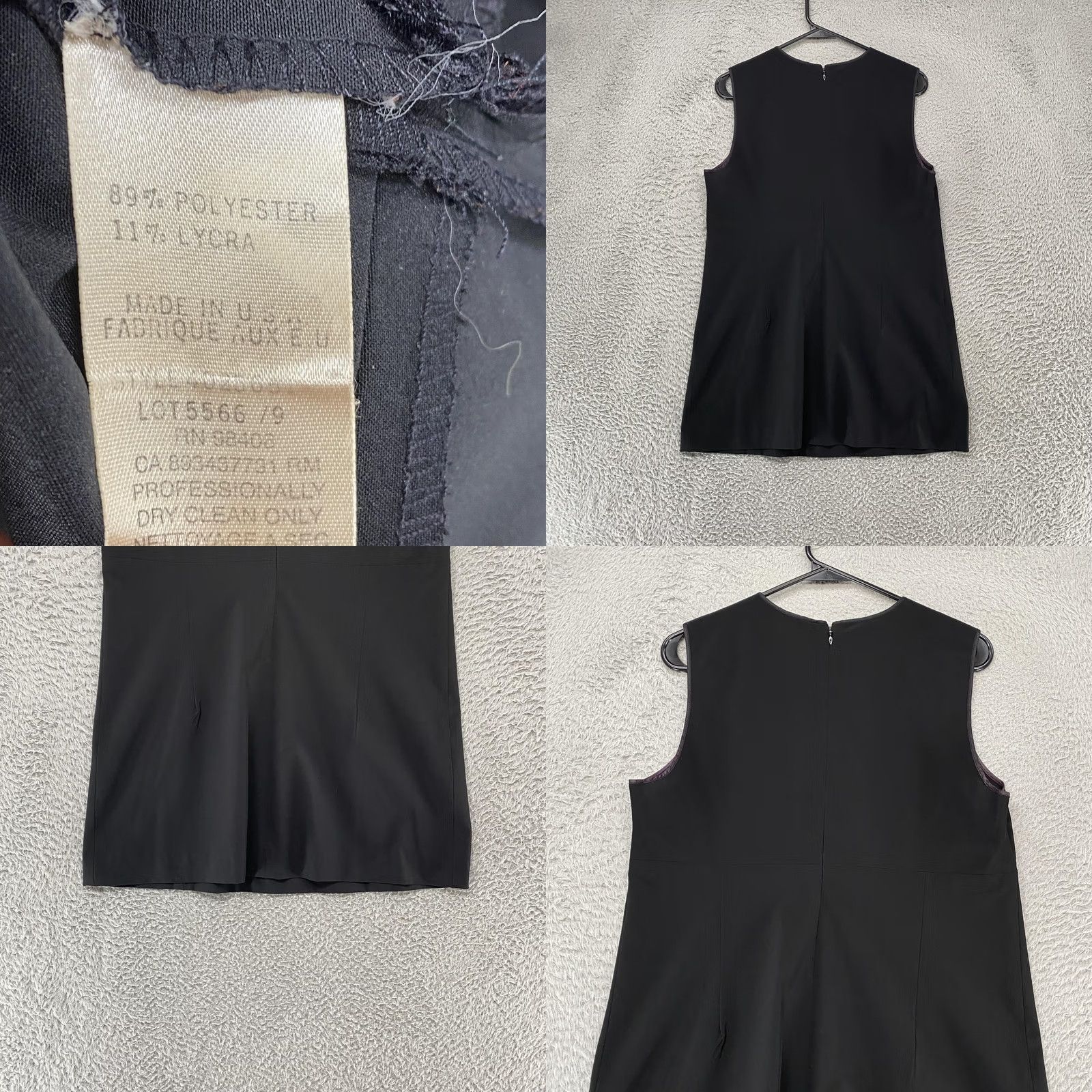 Theory Theory Dress Womens L Sleeveless Shift Office Black Minimalist Long Sleeve None Size L / US 10 / IT 46 - 8 Thumbnail