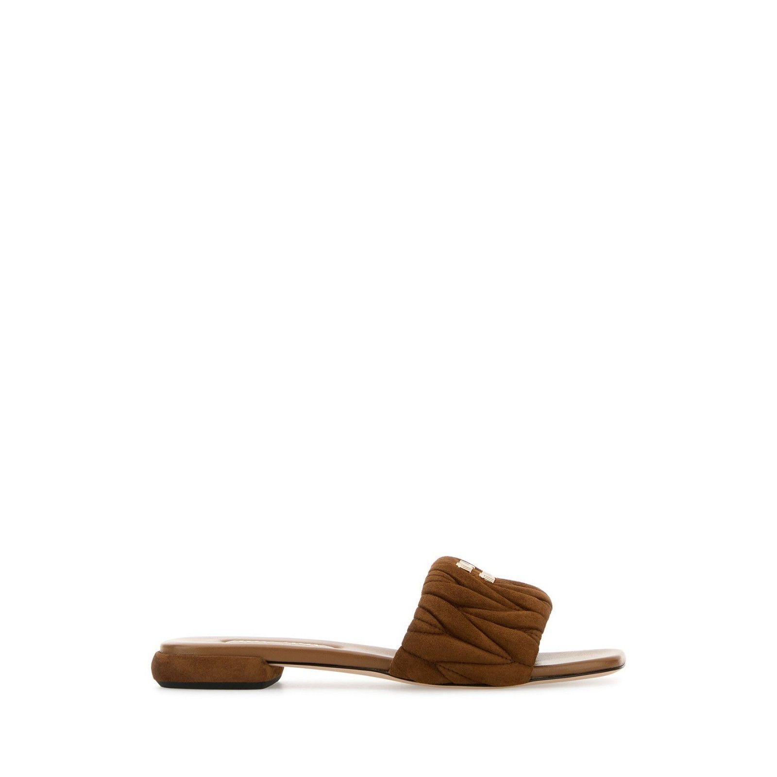 MIU MIU Caramel Brown Suede Slippers New & Authentic (Women'