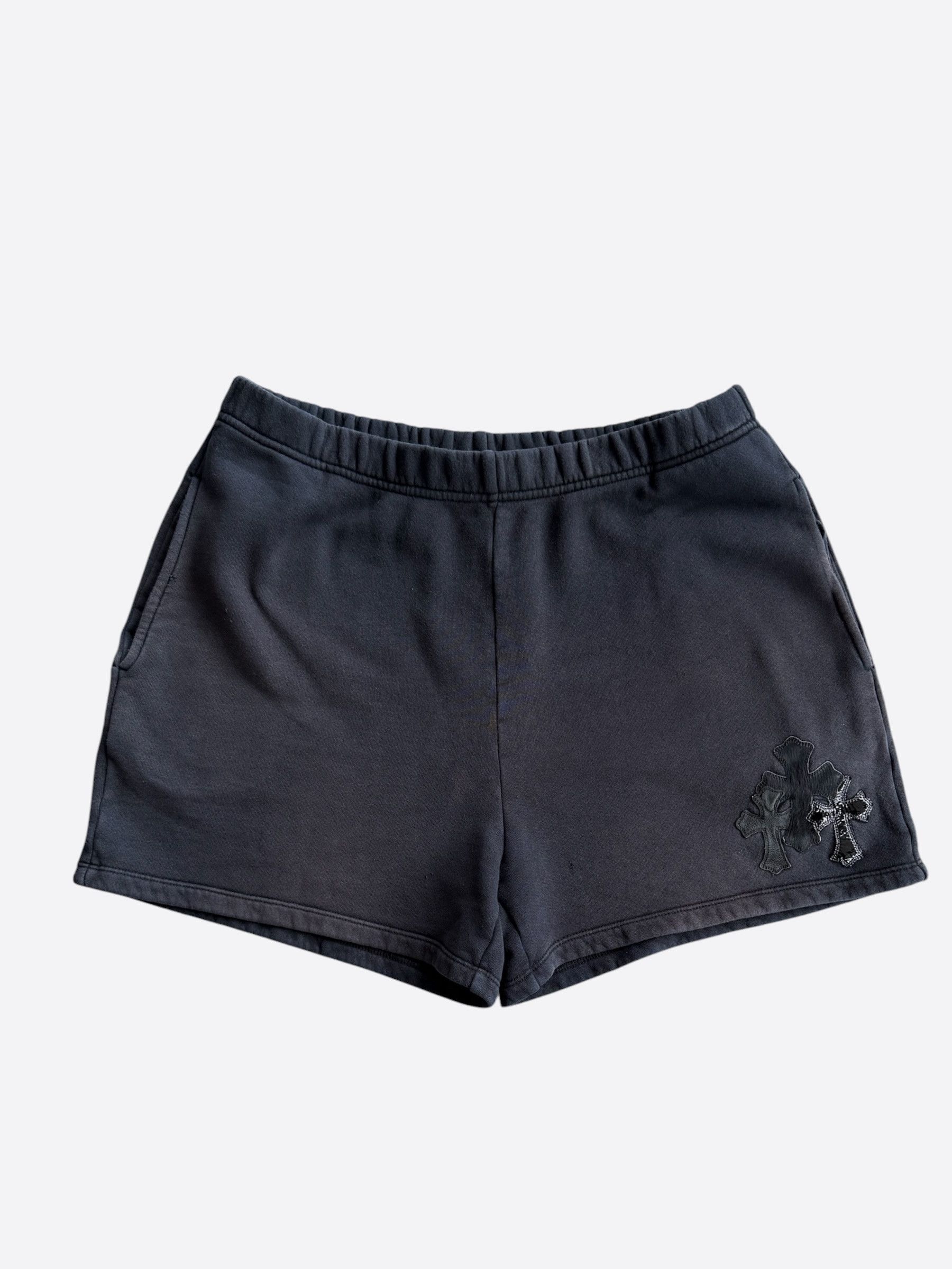 Chrome Hearts CHROME HEARTS Multilogo Silk Black Boxer Short | Grailed