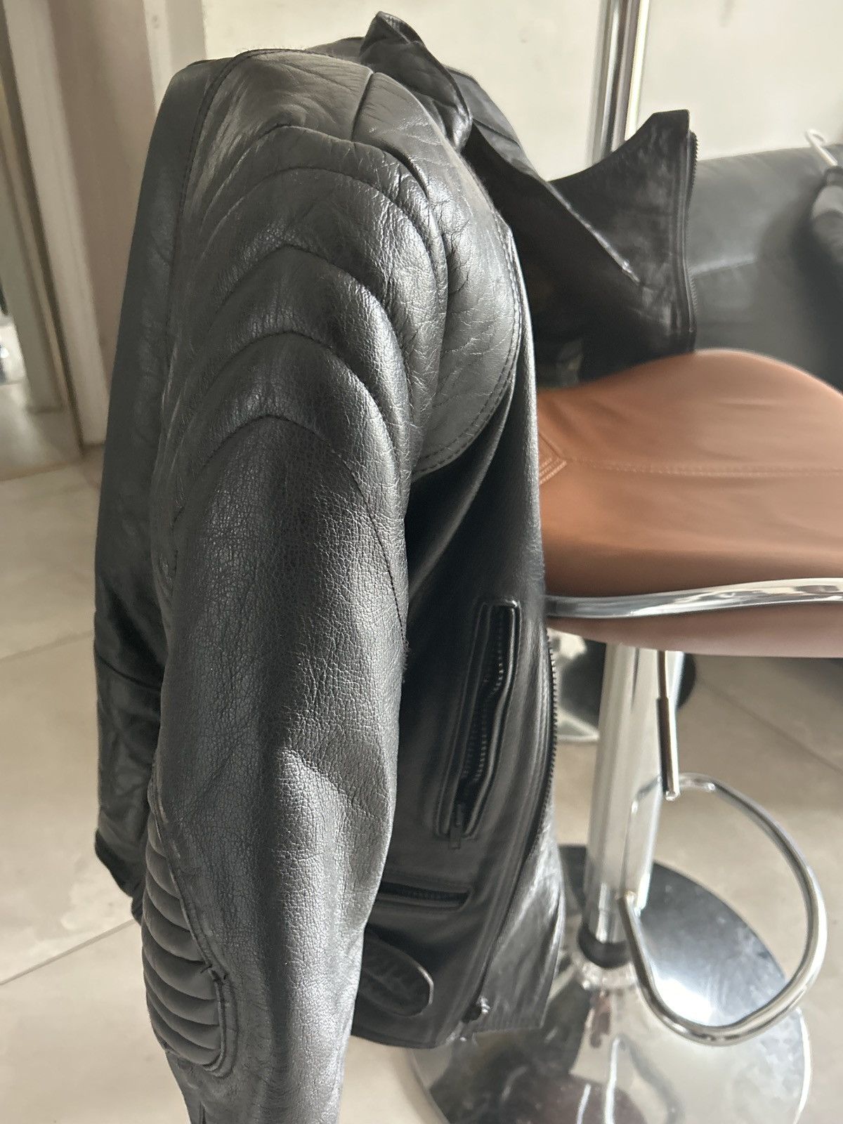 Vintage 90s Intl. Leather Source USA Map‑Lined Black Moto Jacket M Size US M / EU 48-50 / 2 - 2 Thumbnail