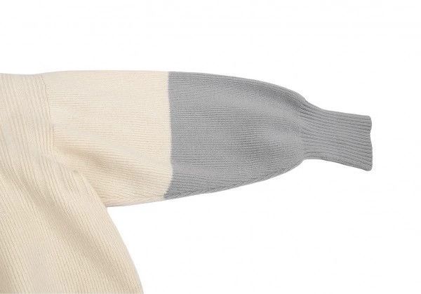 Yohji Yamamoto Yohji Yamamoto Men's two-tone wool knit sweater Size US M / EU 48-50 / 2 - 2 Thumbnail