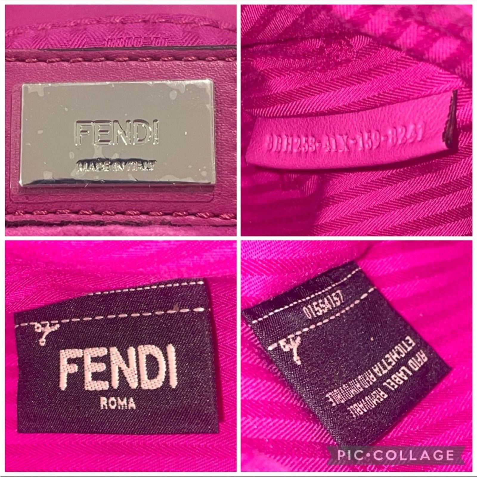 Fendi Fendi 2Jours Petite Geometric Satchel Magenta Multi Size ONE SIZE - 13 Thumbnail