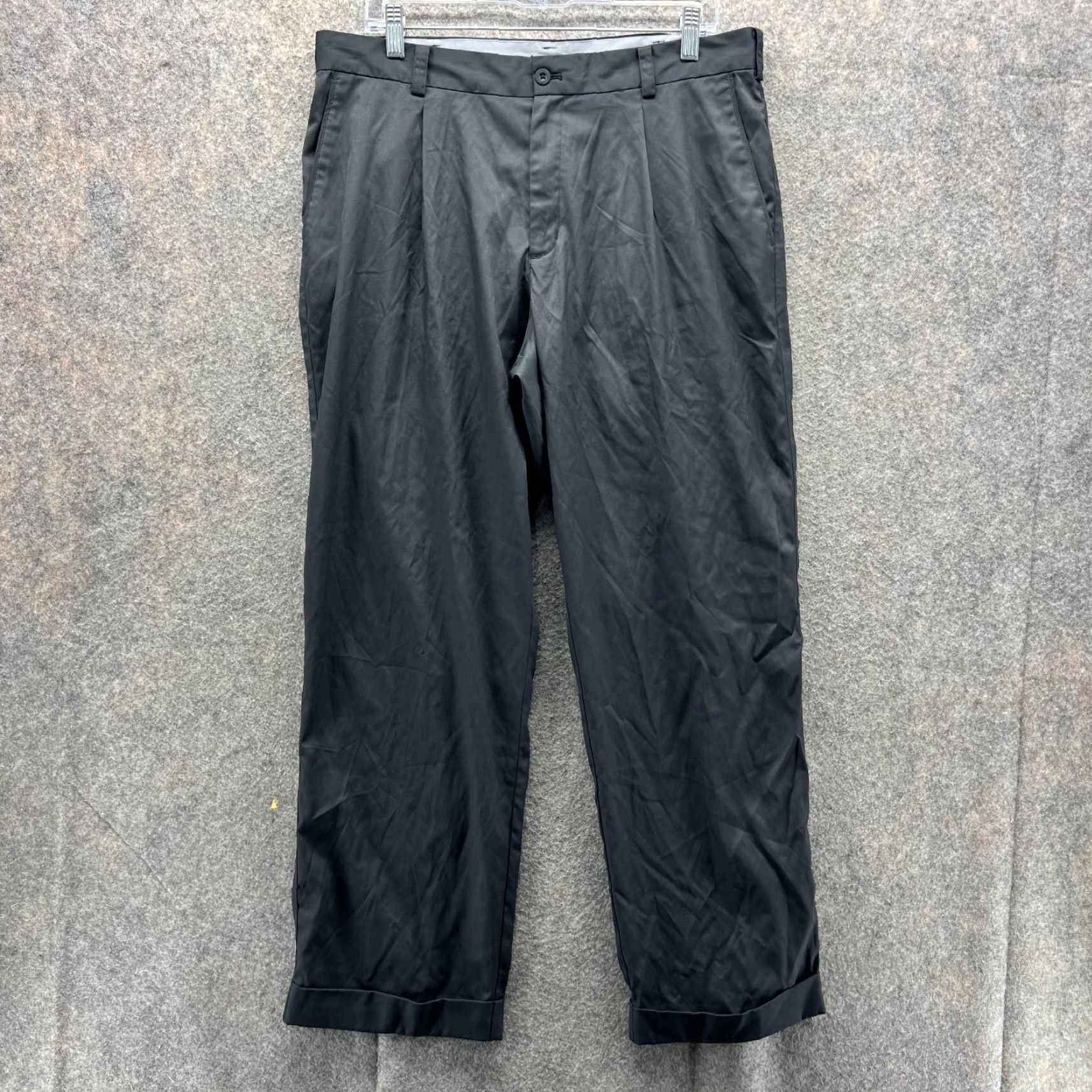 Nike Nike Pants Men 34x30 Black Chino Flat Front Regular Fit Casual Sport Warm Weather Trousers Size US 34 / EU 50 - 2 Thumbnail