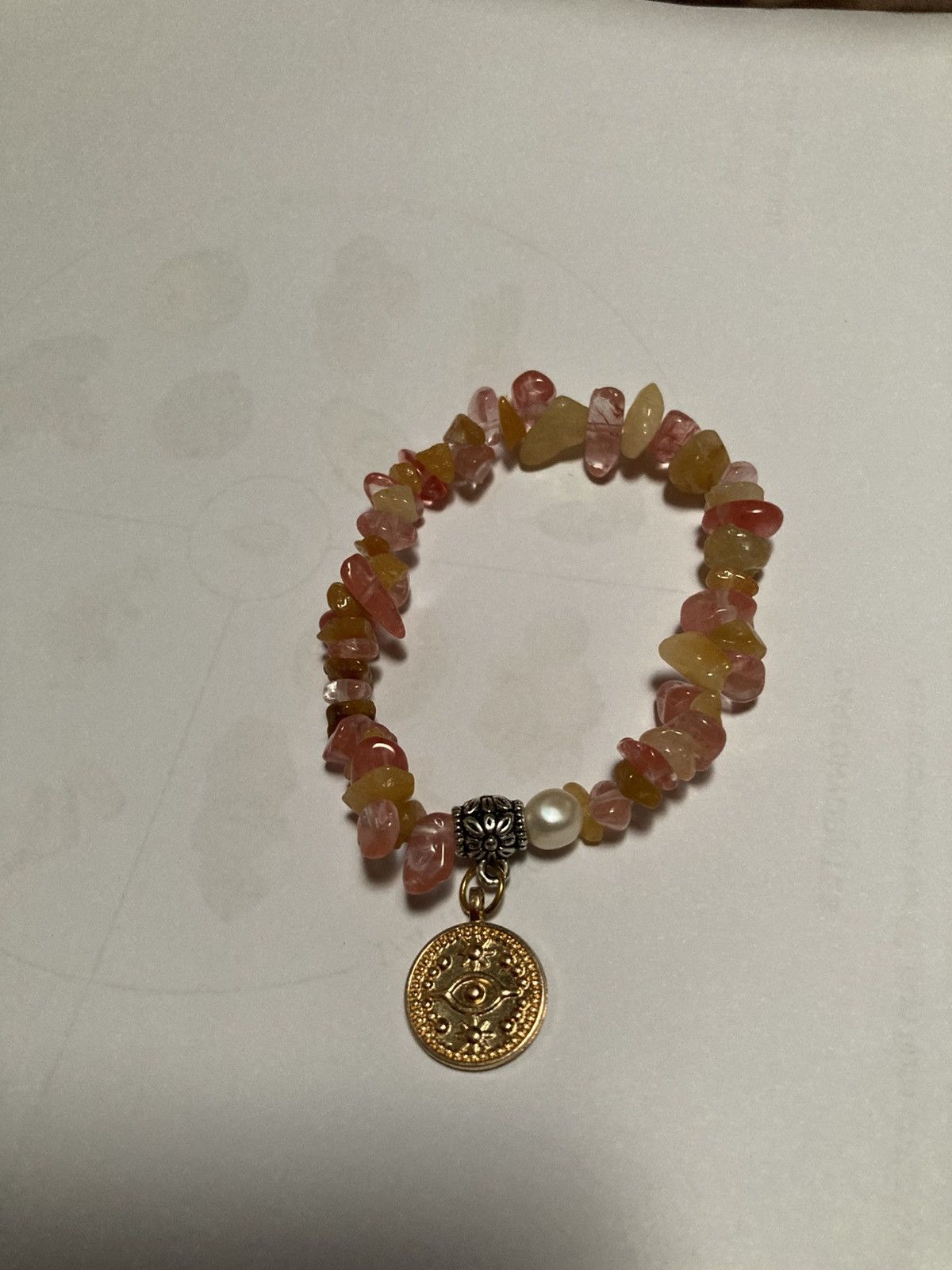 Other Tourmalinated Quartz and honey jade bracelet Size ONE SIZE - 1 Preview