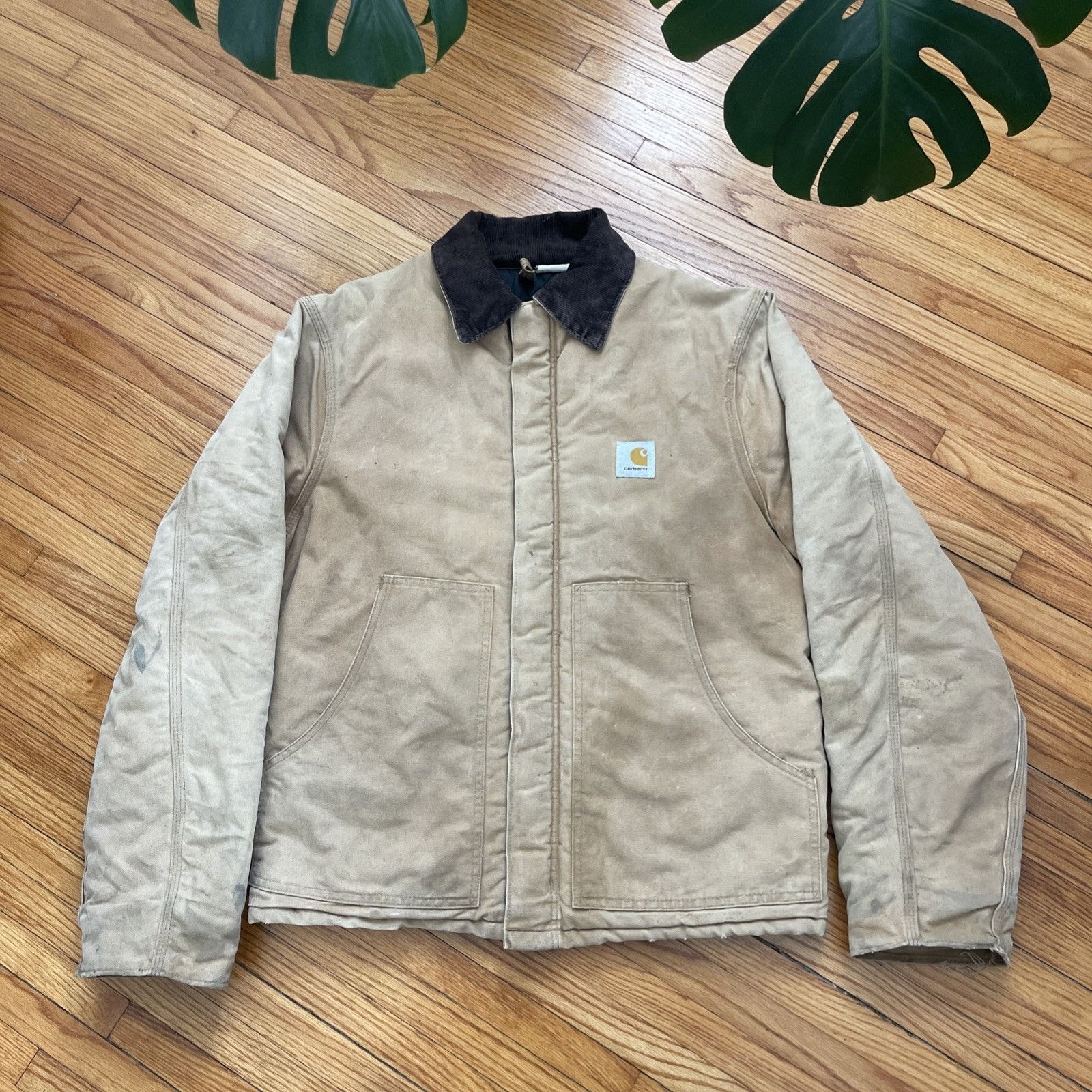 Vintage Large XL Carhartt Brown J02 BRN Duck Arctic Quilted