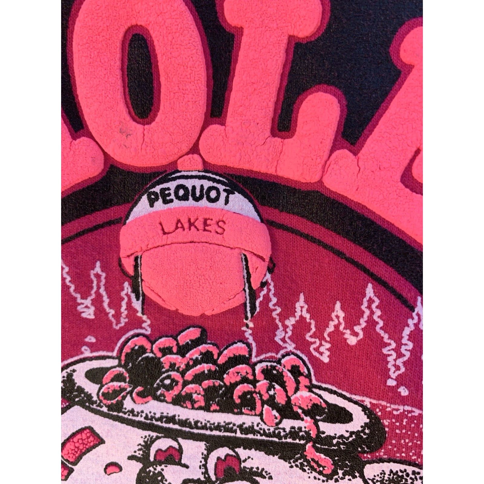 Jerzees VINTAGE Beanhole Days T Shirt Pequot Lakes Mn Pink L Large Jersey/JERZEES Short Sleeve Cotton Blend Graphic Print Mens Regular Size L Size US L / EU 52-54 / 3 - 4 Thumbnail