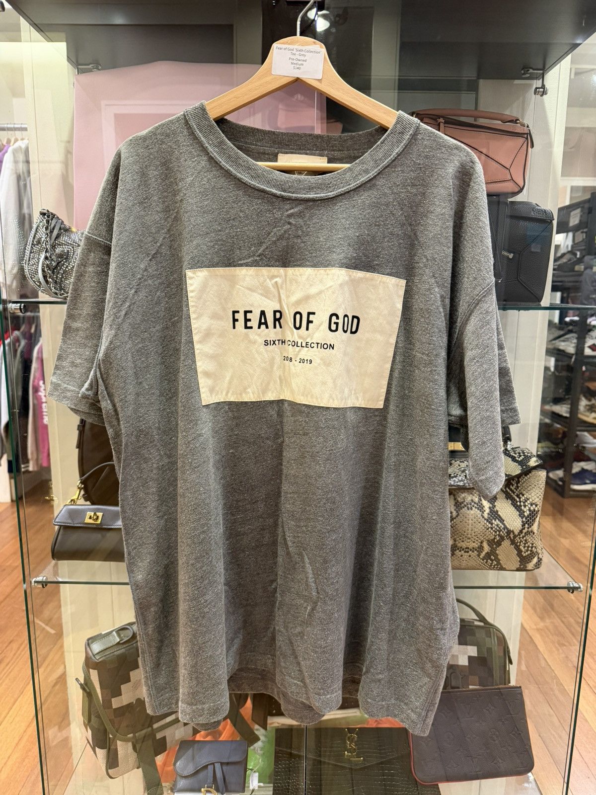 希少☆ 大手USED ショップ購入 fear of god SIX 6th Fear of God Fear of God Sixth Collection 2018-2019 grey t shirt