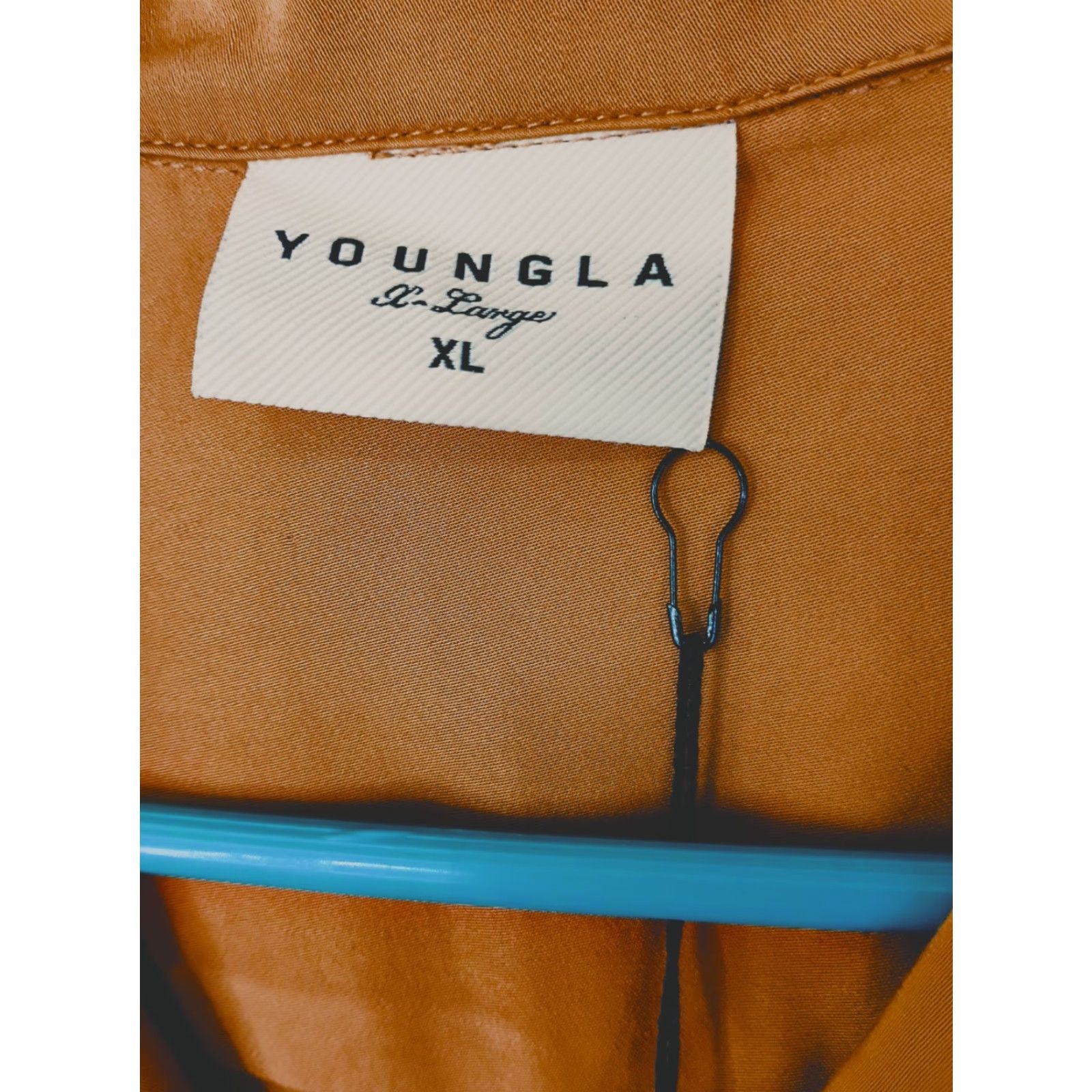 YoungLA Youngla Shirt XL Viscose Rust Brown Button-Up Short Sleeve Casual Mens Size US XL / EU 56 / 4 - 3 Thumbnail