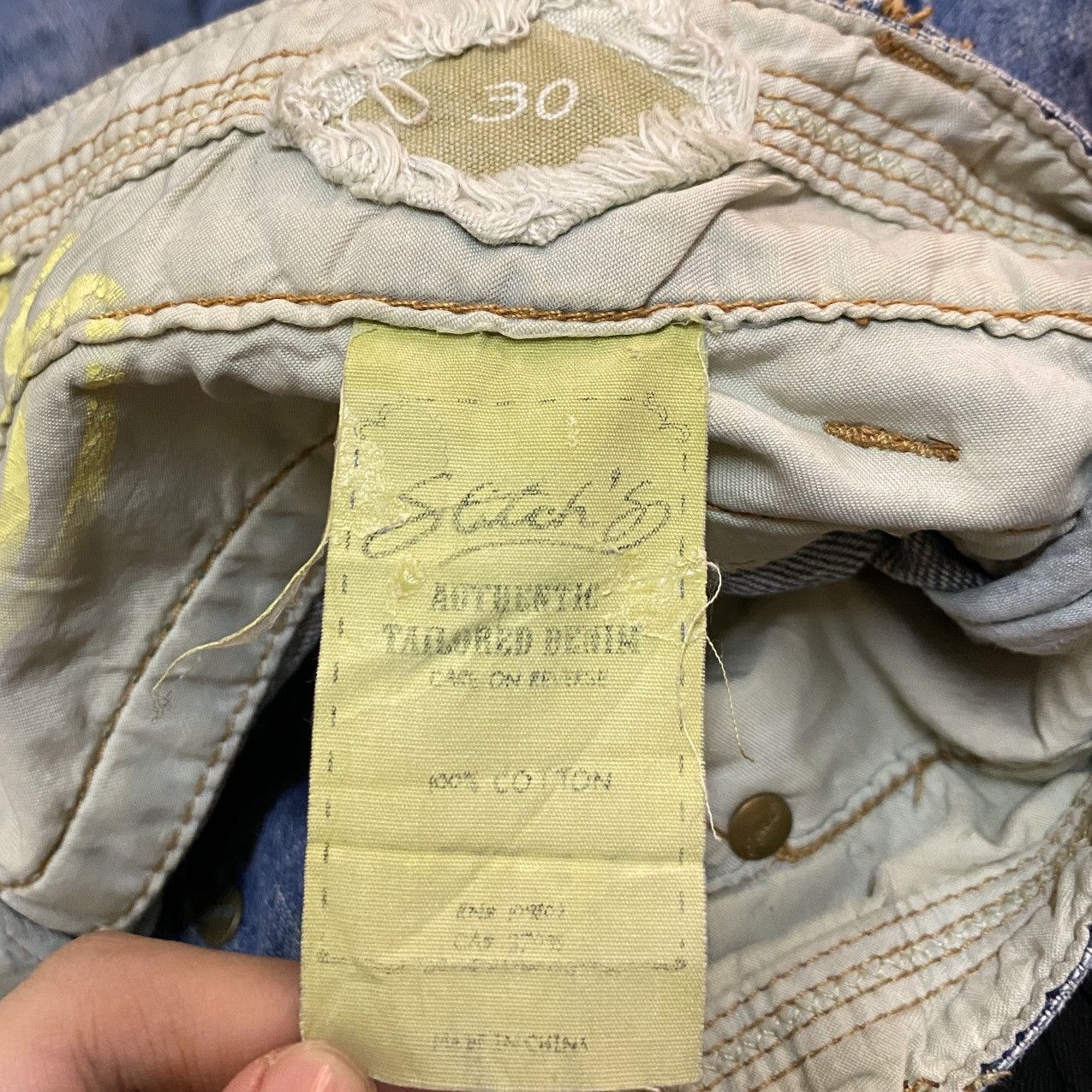 Japanese Brand × Vintage Very Rare Vintage Japanese Brand Stech’s Sukajan Jeans 1990s Size US 30 / EU 46 - 12 Thumbnail