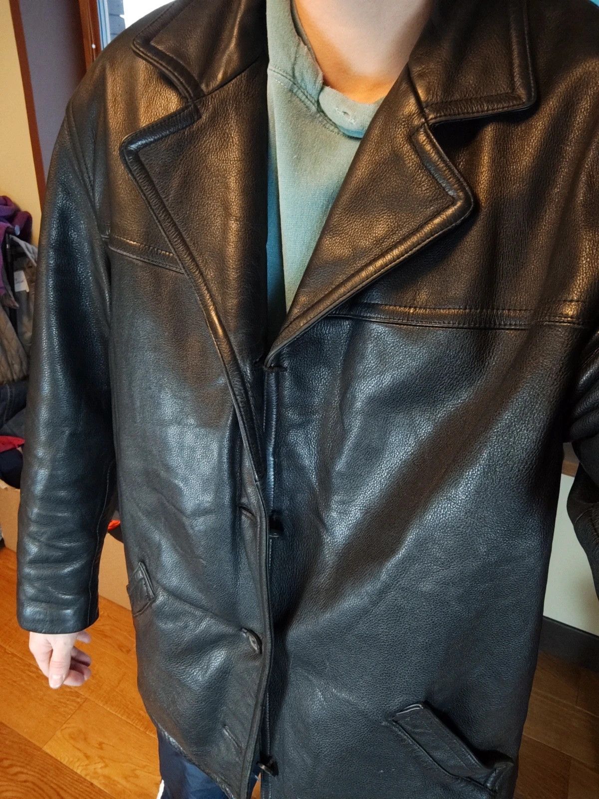 Guess Vintage Guess XL leather jacket button 90s rare archive Size US XL / EU 56 / 4 - 2 Thumbnail