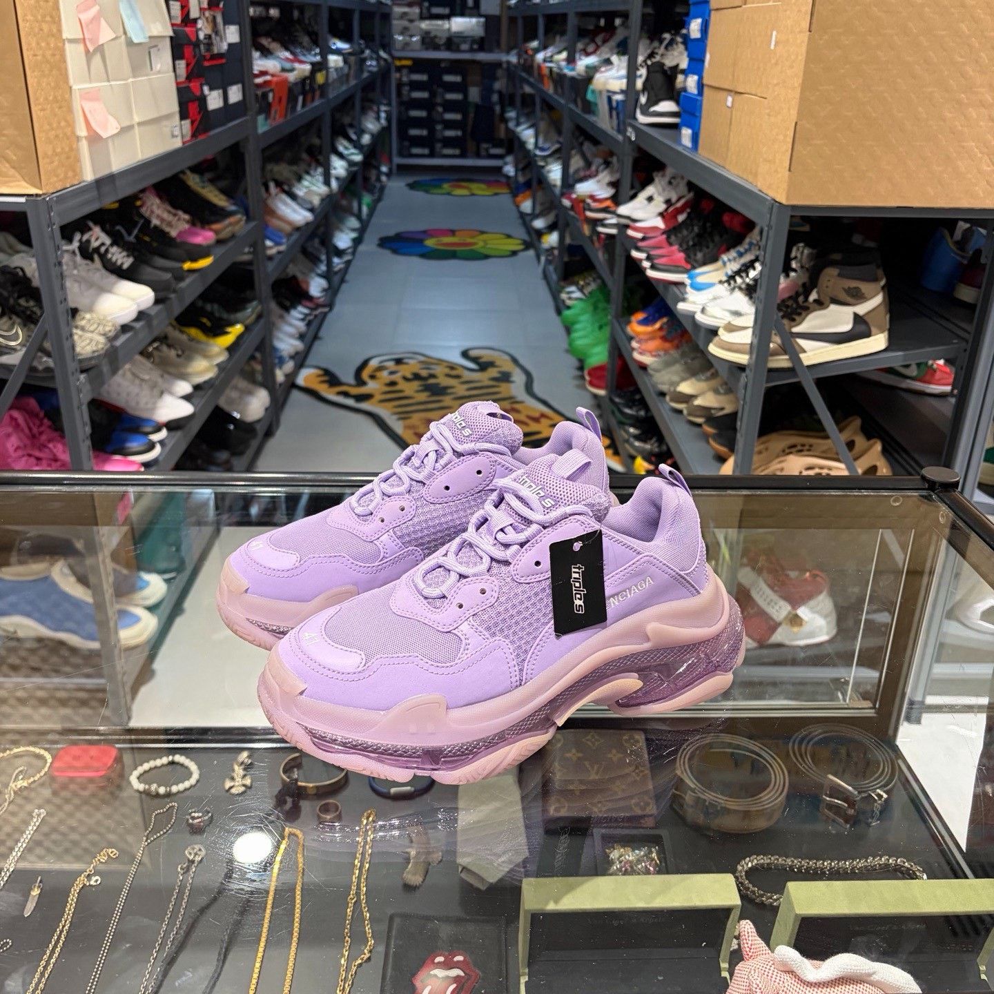 Balenciaga Balenciaga Purple Lowtop Sneakers 8.5 Men Size US 8.5 / EU 41-42 - 1 Thumbnail