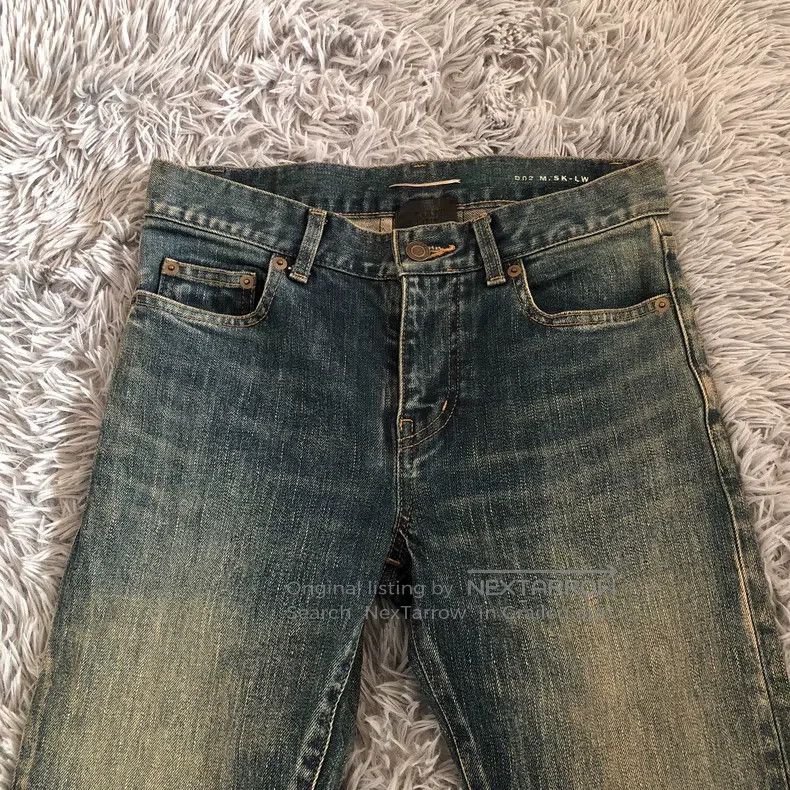 Saint Laurent Paris Saint Laurent Paris Yellow Mud Washed Basic Denim Pants Size US 26 / EU 42 - 2 Thumbnail