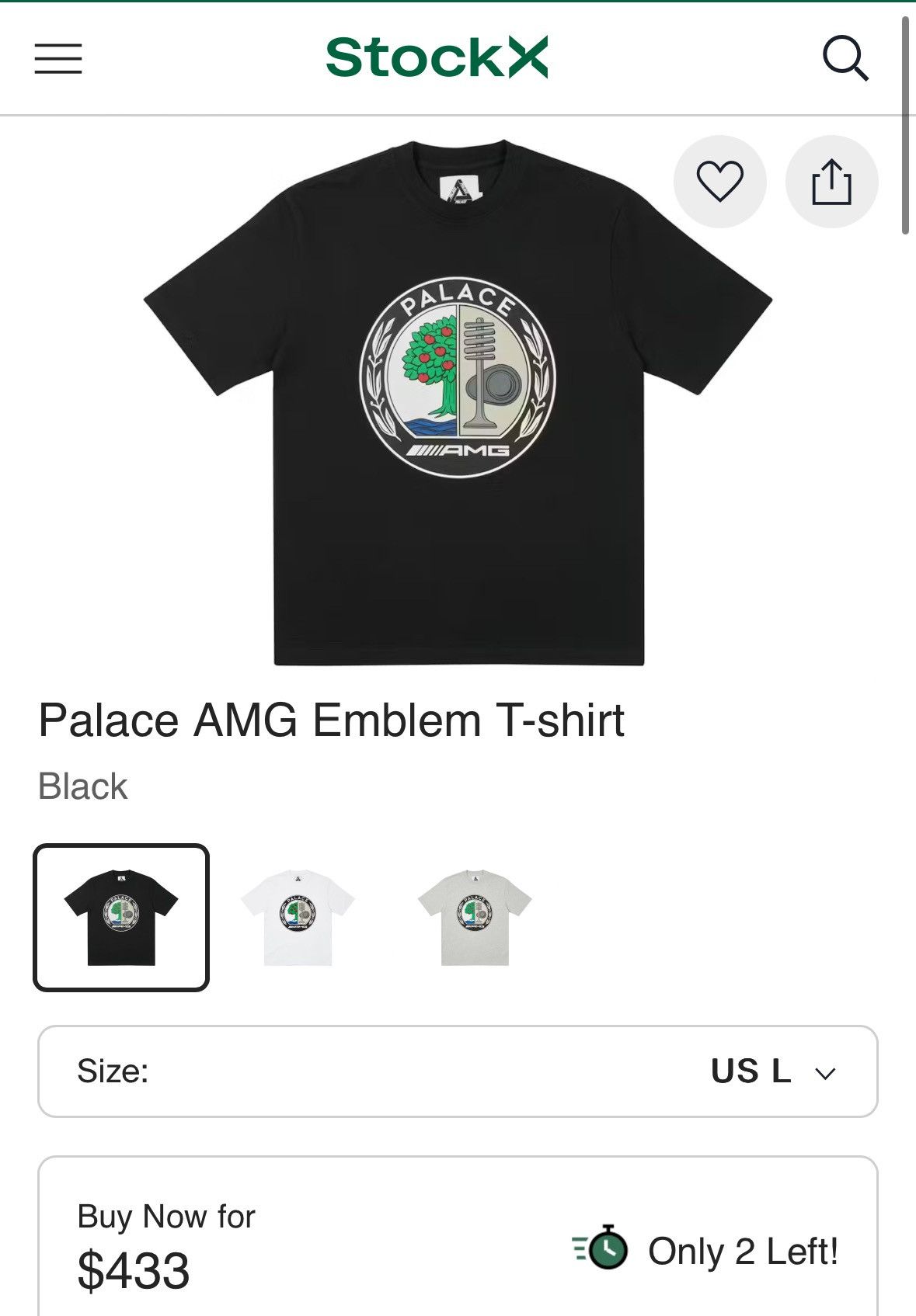 Palace Palace x AMG Tee Size US L / EU 52-54 / 3 - 2 Thumbnail