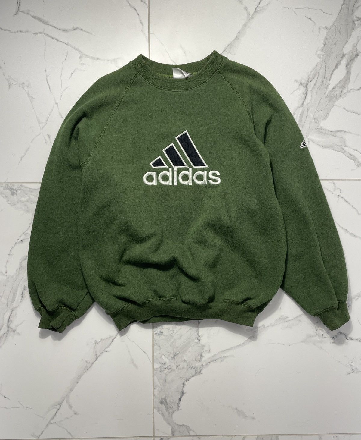 Adidas Vintage Adidas Cottone Track Suit Big Logo Sweatshirt Pants Size 40S - 2 Thumbnail