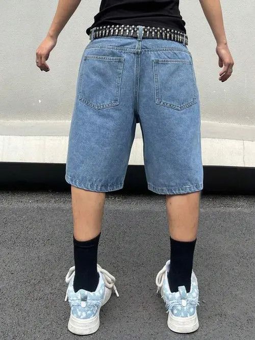 Japanese Brand × Vintage DiSTRESSED vintage denim jorts shorts relaxed Y2K Size US 32 / EU 48 - 2 Thumbnail