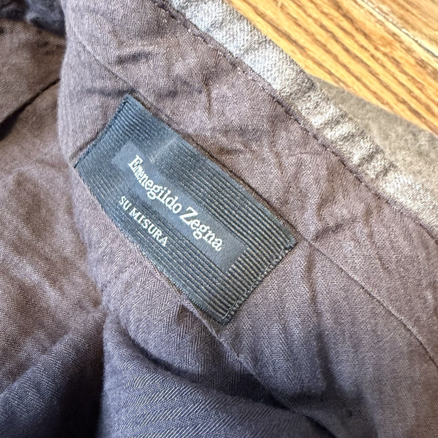 Ermenegildo Zegna Ermenegildo Zegna Mila 37x32 Dress Pants Brown Flannel Wool Mens Straight Front Pockets Logo Regular Pants Mens Dress Pants Size US 37 - 4 Thumbnail