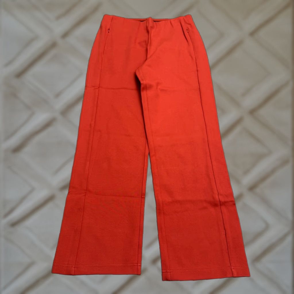 Rusty VINTAGE Betabrand Women’s Pants Dress Pants Straight Leg Casual Workwear Fall Spring Summer Winter Medium Red Nylon Rayon Spandex 26in Inseam Size 32" / US 10 / IT 46 - 1 Thumbnail