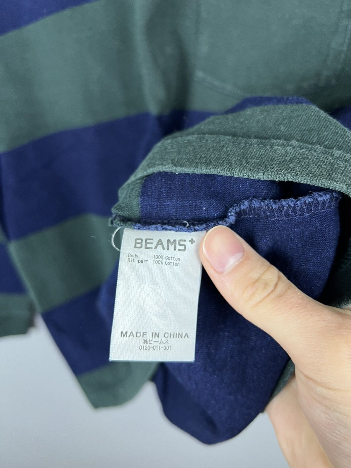 Beams Japan Beams+ Stripe blue green cotton Long Sleeve Rare Size US M / EU 48-50 / 2 - 7 Thumbnail