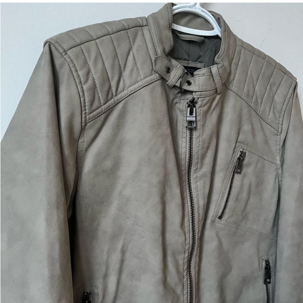Guess Guess NWT Men's Grey motorcycle drew suedes Jacket size XS Size US XS / EU 42 / 0 - 6 Thumbnail
