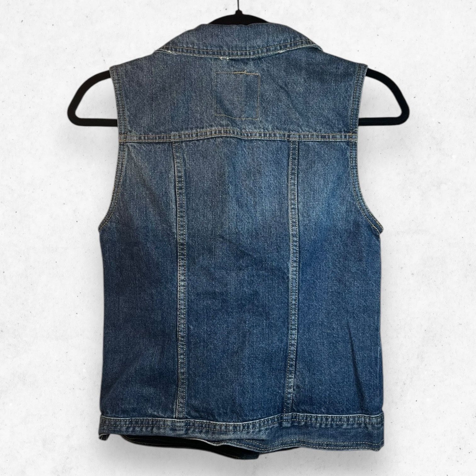 Mossimo Mossimo Denim Vest Women's Size S Distressed 100% Cotton Size S / US 4 / IT 40 - 3 Thumbnail