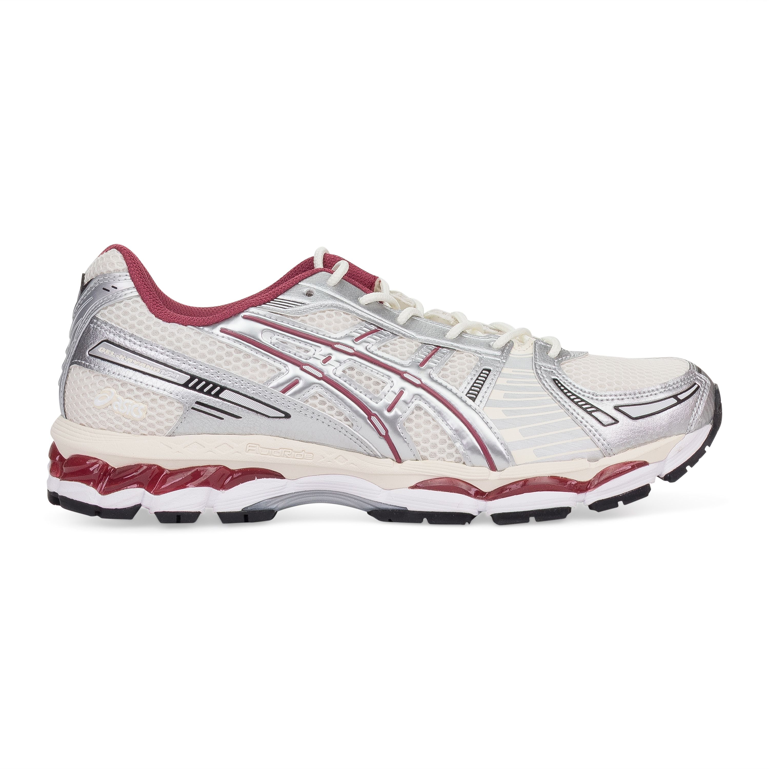 Asics White / Burgundy Gel-Kayano 12.1 Sneaker SIZE 12