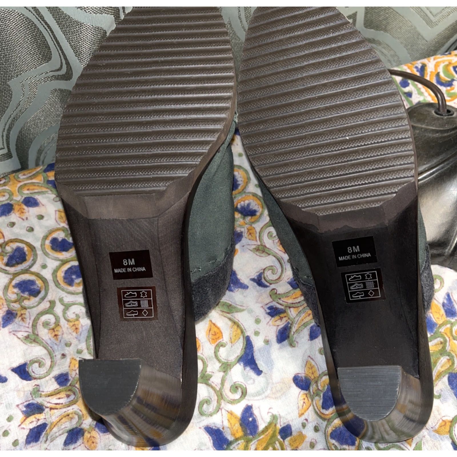 Vintage VINTAGE A. Marinelli Women Mules Suede Gray Cuban Heels Dress Shoes Size 8M Size US 8 / IT 38 - 4 Thumbnail