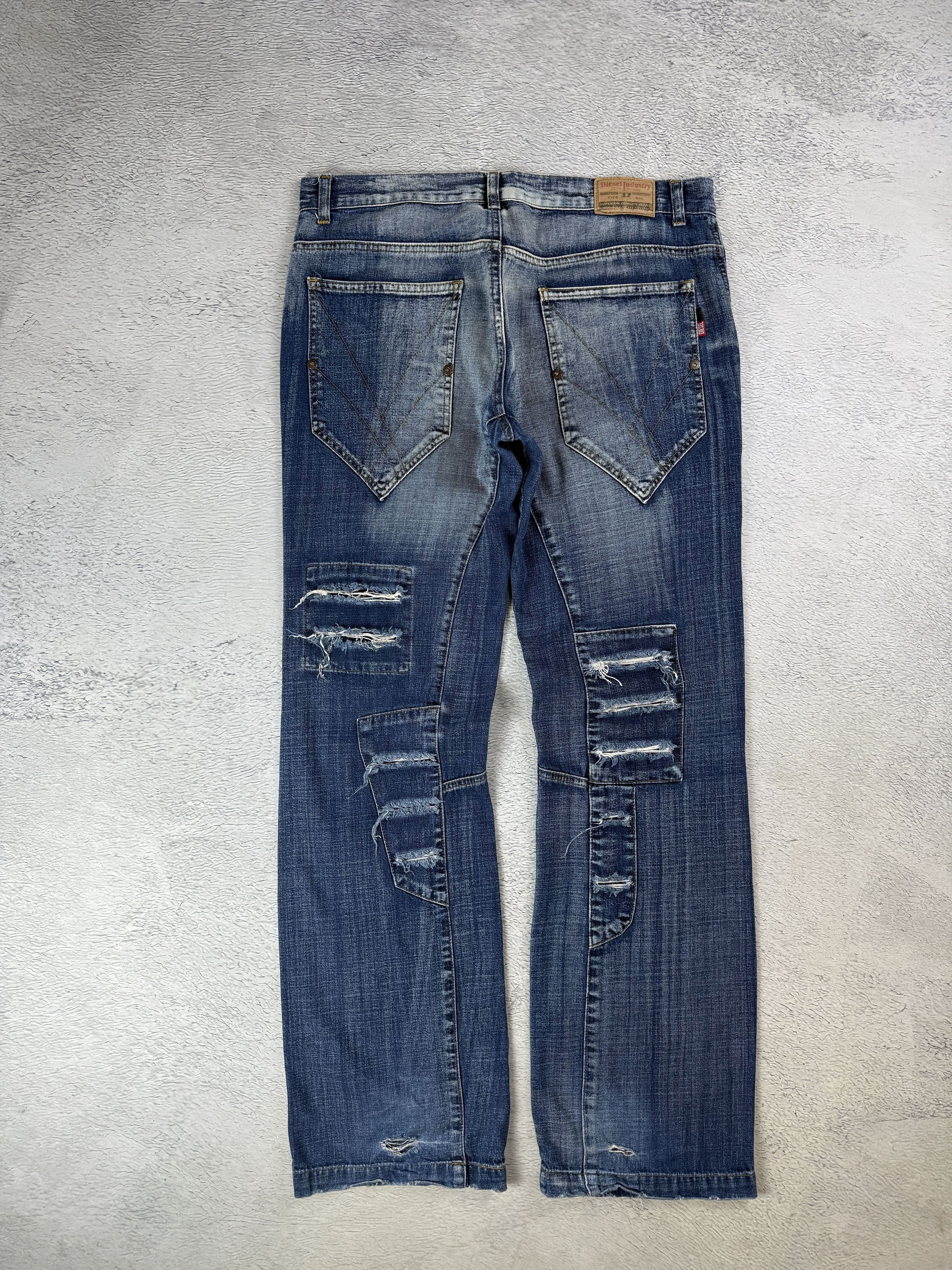 Diesel × JNCO × Japanese Brand Diesel Vintage Jeans Custom Distressed Denim Ripped Opium Size US 34 / EU 50 - 3 Thumbnail