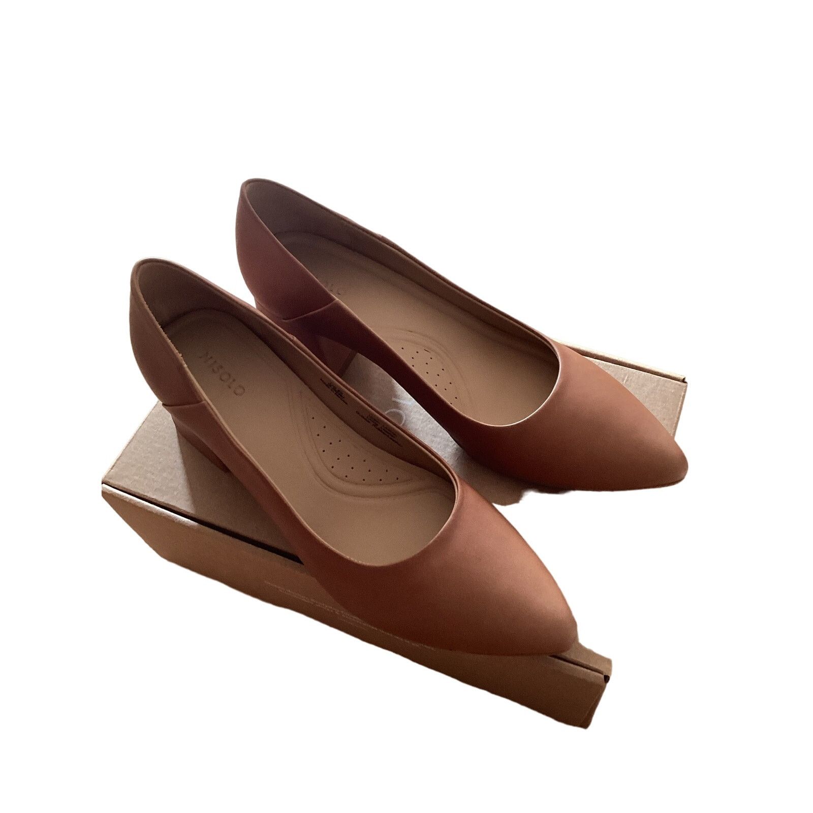 Nisolo NWT NISOLO Fiorela Mid Heel Leather Pumps Caramel Tan Sz 8.5 Size US 8.5 / IT 38.5 - 5 Thumbnail
