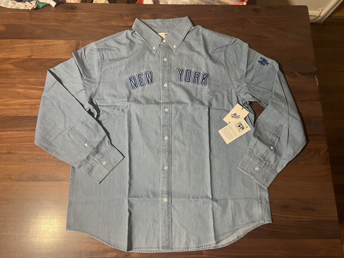 Aime Leon Dore Aime Leon Dore ALD / New York Mets Chambray Shirt Size US XL / EU 56 / 4 - 2 Thumbnail