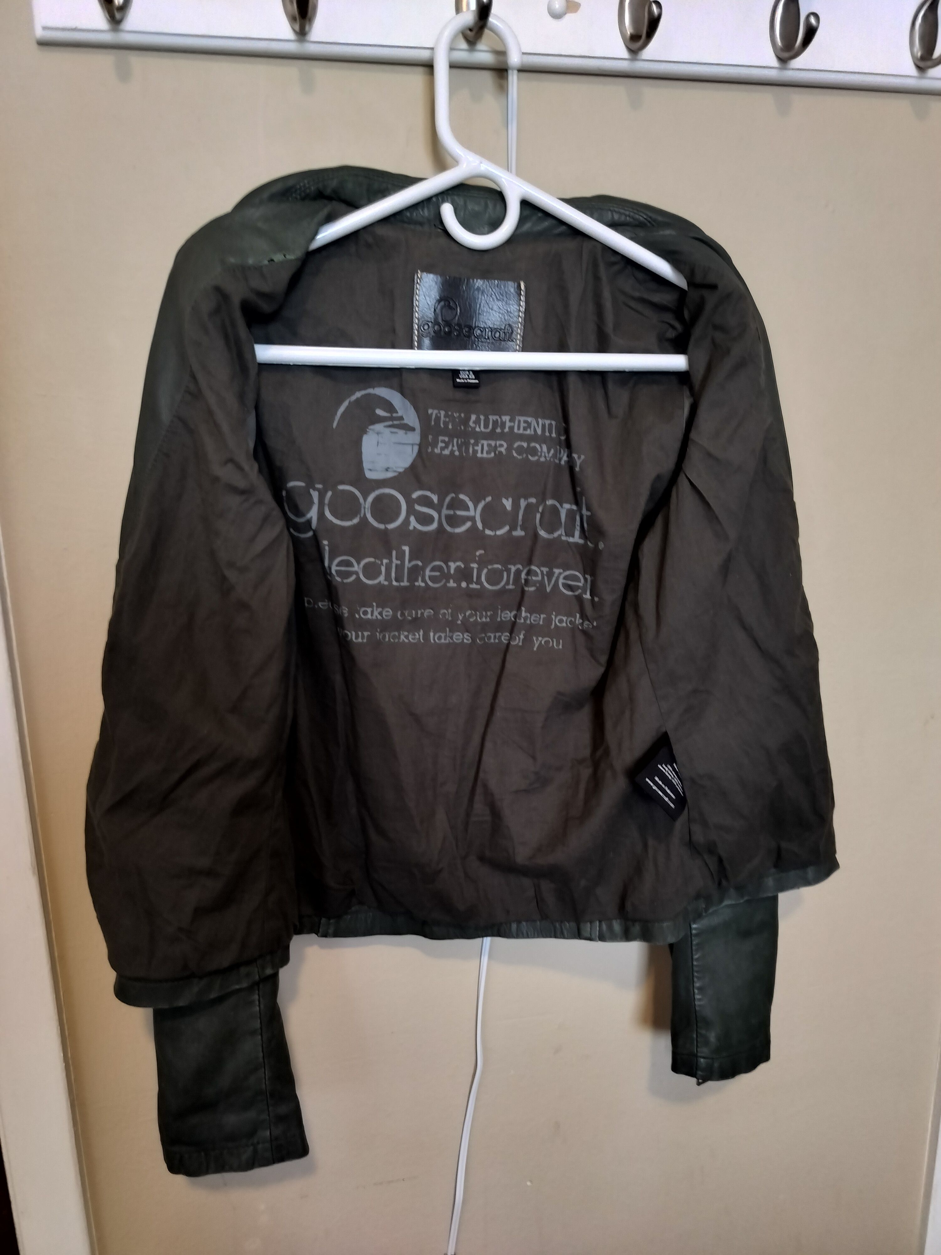 GOOSECRAFT Forest Green Goosecraft Sheep Leather Jacket, Size S Size S / US 4 / IT 40 - 4 Thumbnail