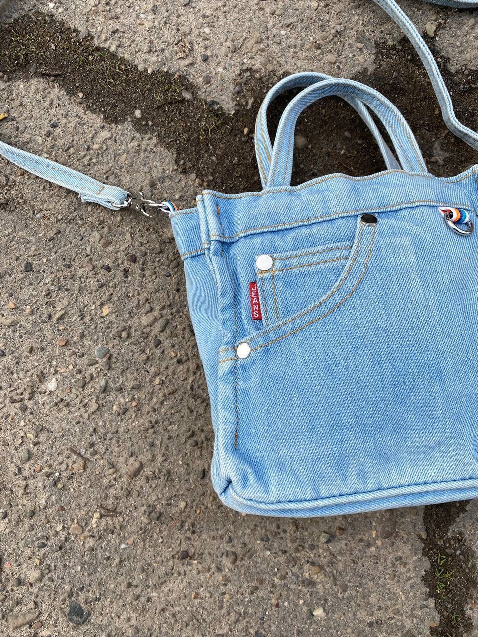 Japanese Brand Jeans faded mini diesel like sling bag Size ONE SIZE - 4 Thumbnail