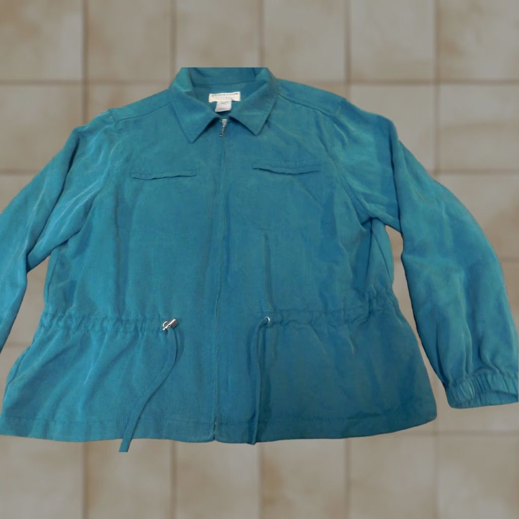 Pendleton Pendleton Jacket Womens M blue Full Zip Casual Basic Jacket Short Sleeve Collared Embroidered Vintage: No Size M / US 6-8 / IT 42-44 - 1 Thumbnail