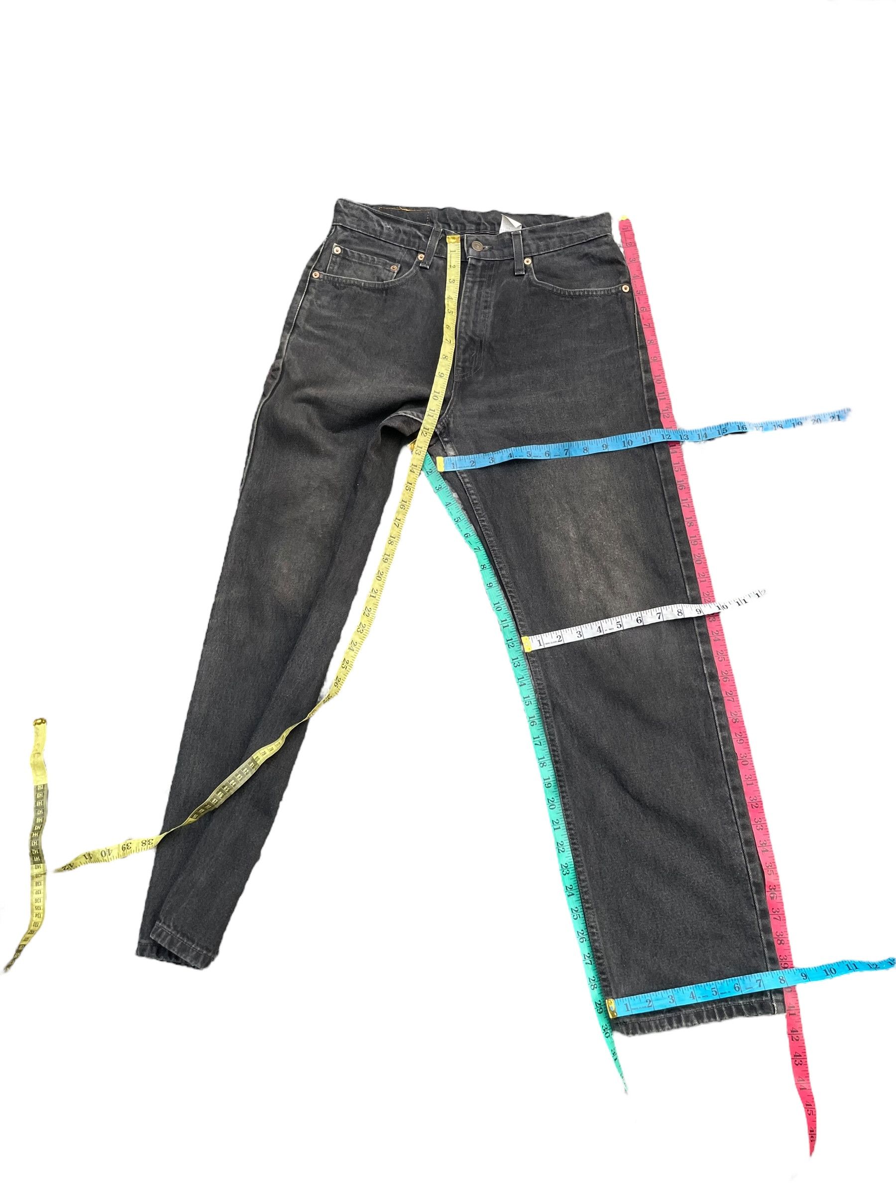 Levi's Vintage 1998 Levis 505 e Black Faded Denim Size US 31 - 8 Thumbnail