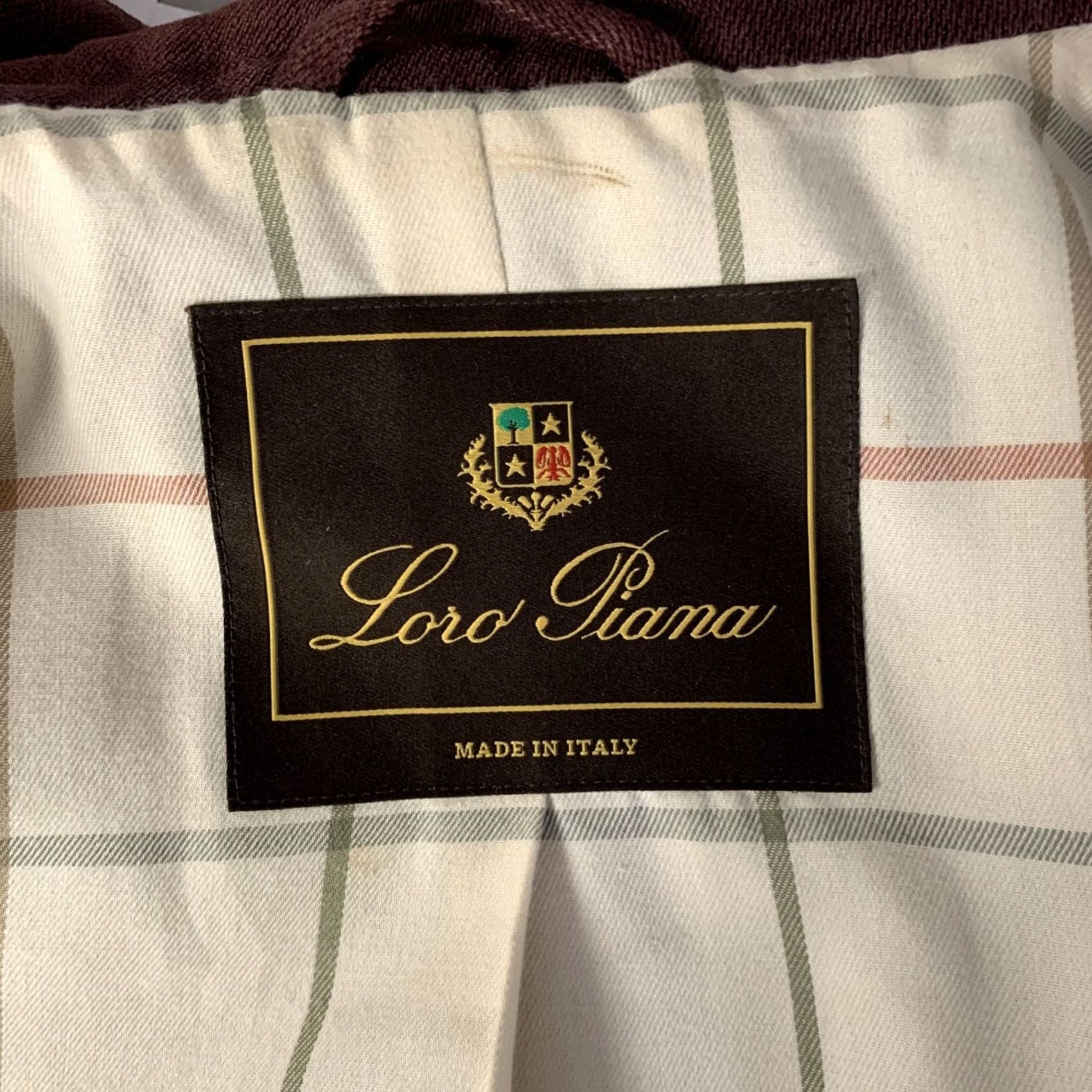 Loro Piana LORO PIANA Jacket Mens XL Burgundy Size Cotton Zip Size US XL / EU 56 / 4 - 7 Thumbnail