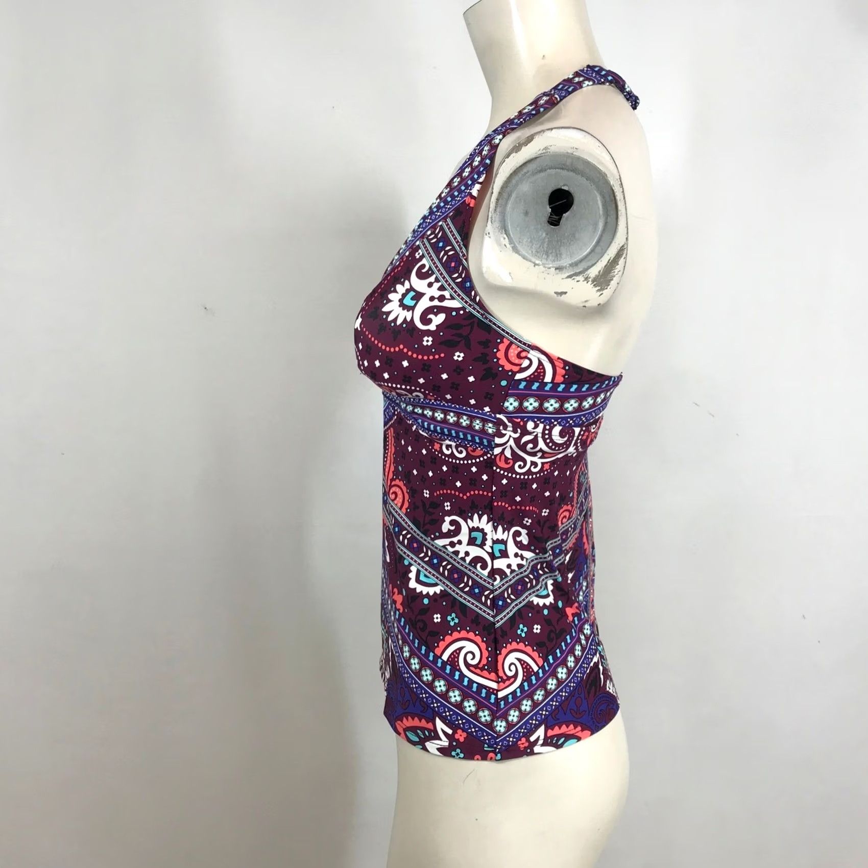 Vintage Title Nine Purple Paisley Halter Tankini Swim Top Small Size S / US 4 / IT 40 - 6 Thumbnail