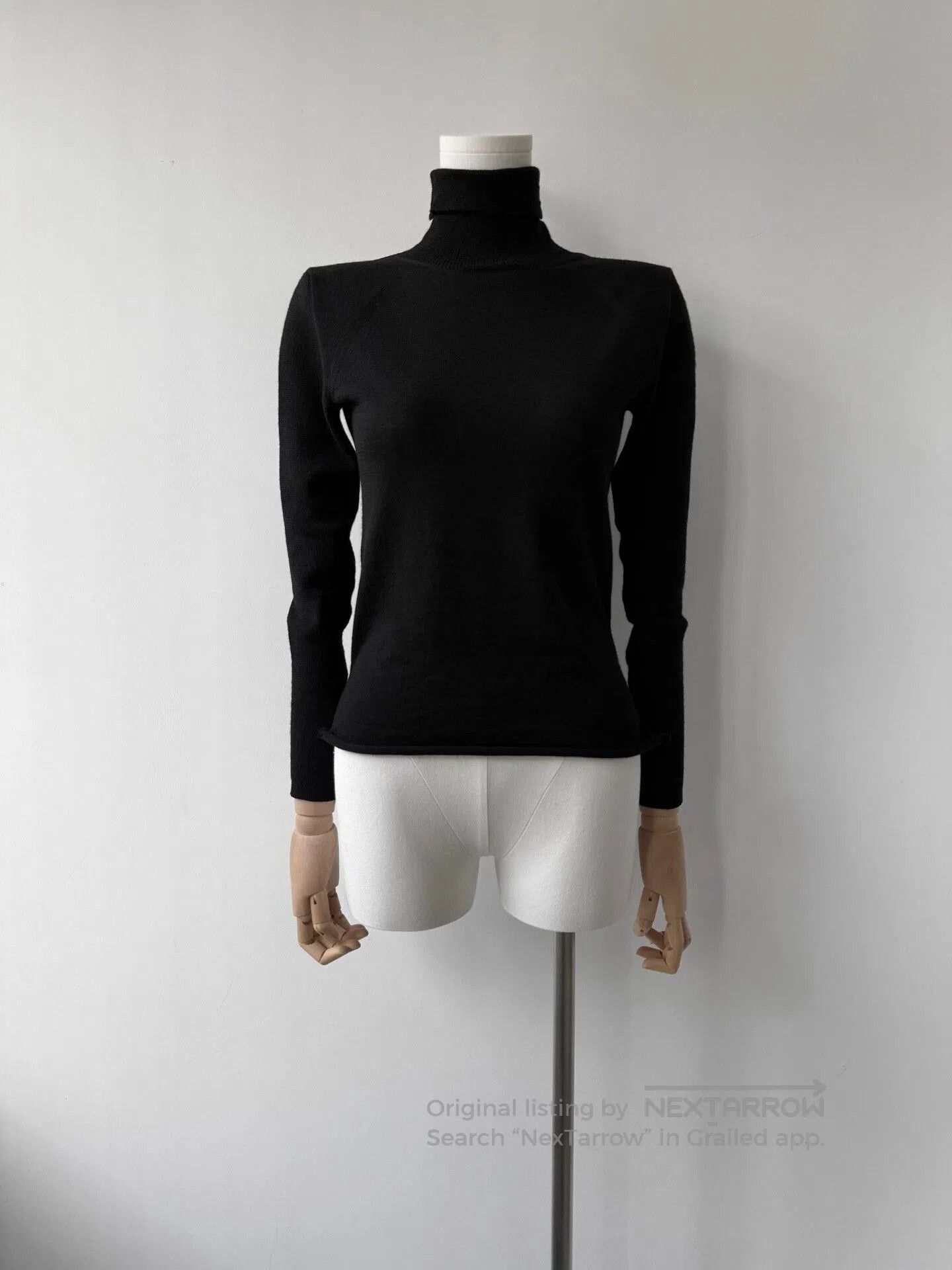Yohji Yamamoto Yohji Yamamoto Black Wool Top. Size L / US 10 / IT 46 - 1 Thumbnail
