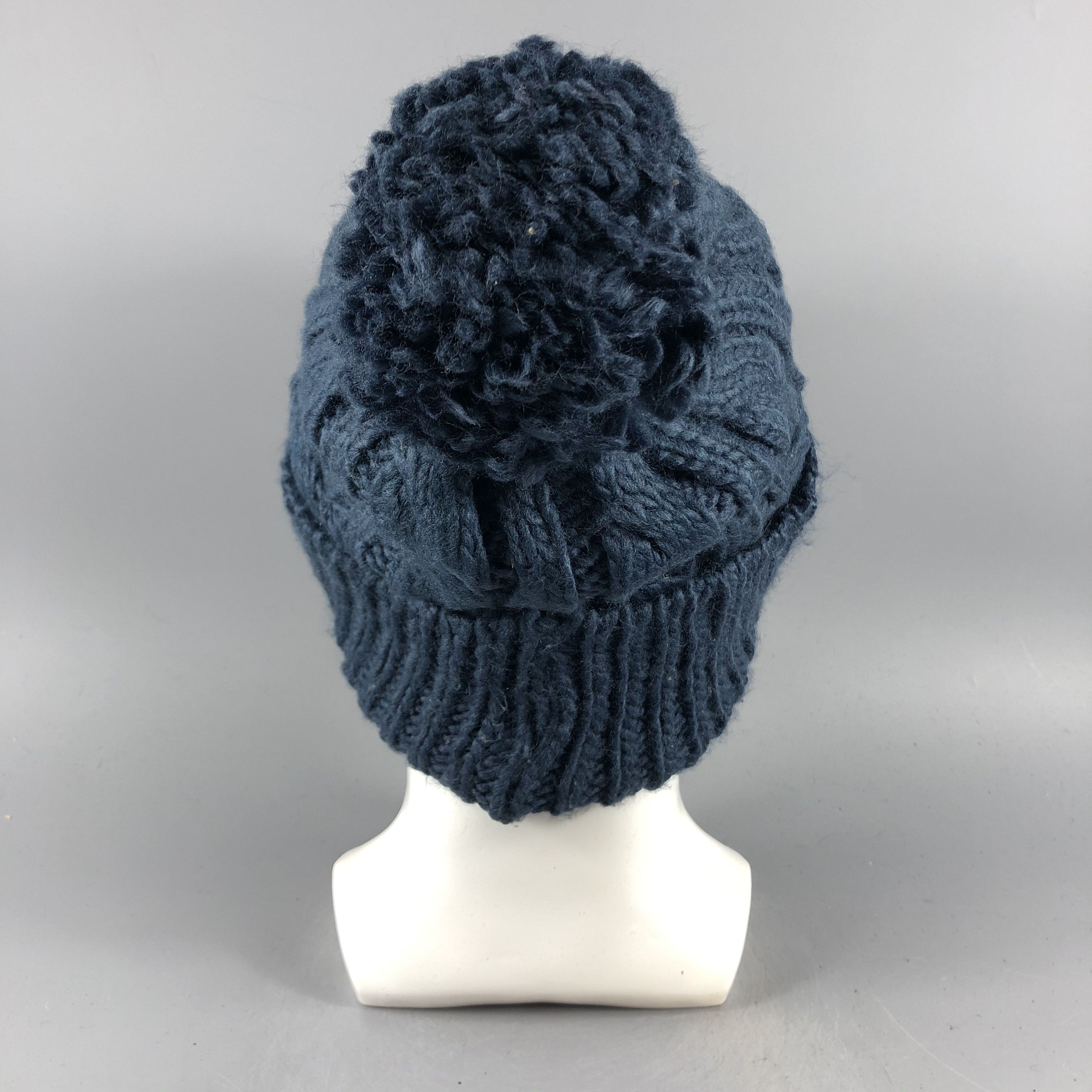 Lee × Vintage Lee Cable Knit PomPom Beanie Snow Hat Snow Cap -D540 Size ONE SIZE - 2 Thumbnail