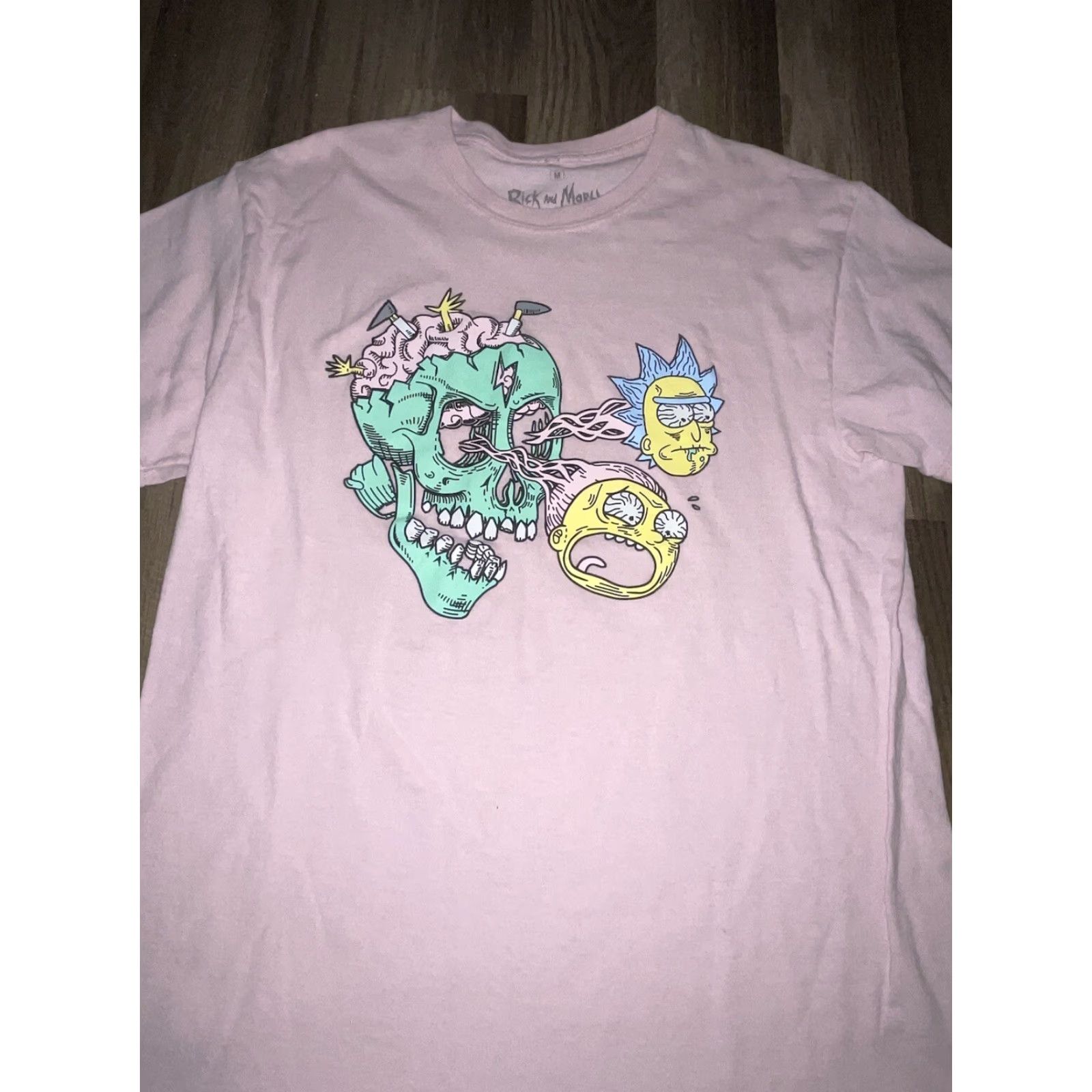 Pinko Rick And Morty T-Shirt Pink M Adult Swim Mens Short Sleeve Regular Shirt Size US M / EU 48-50 / 2 - 2 Thumbnail