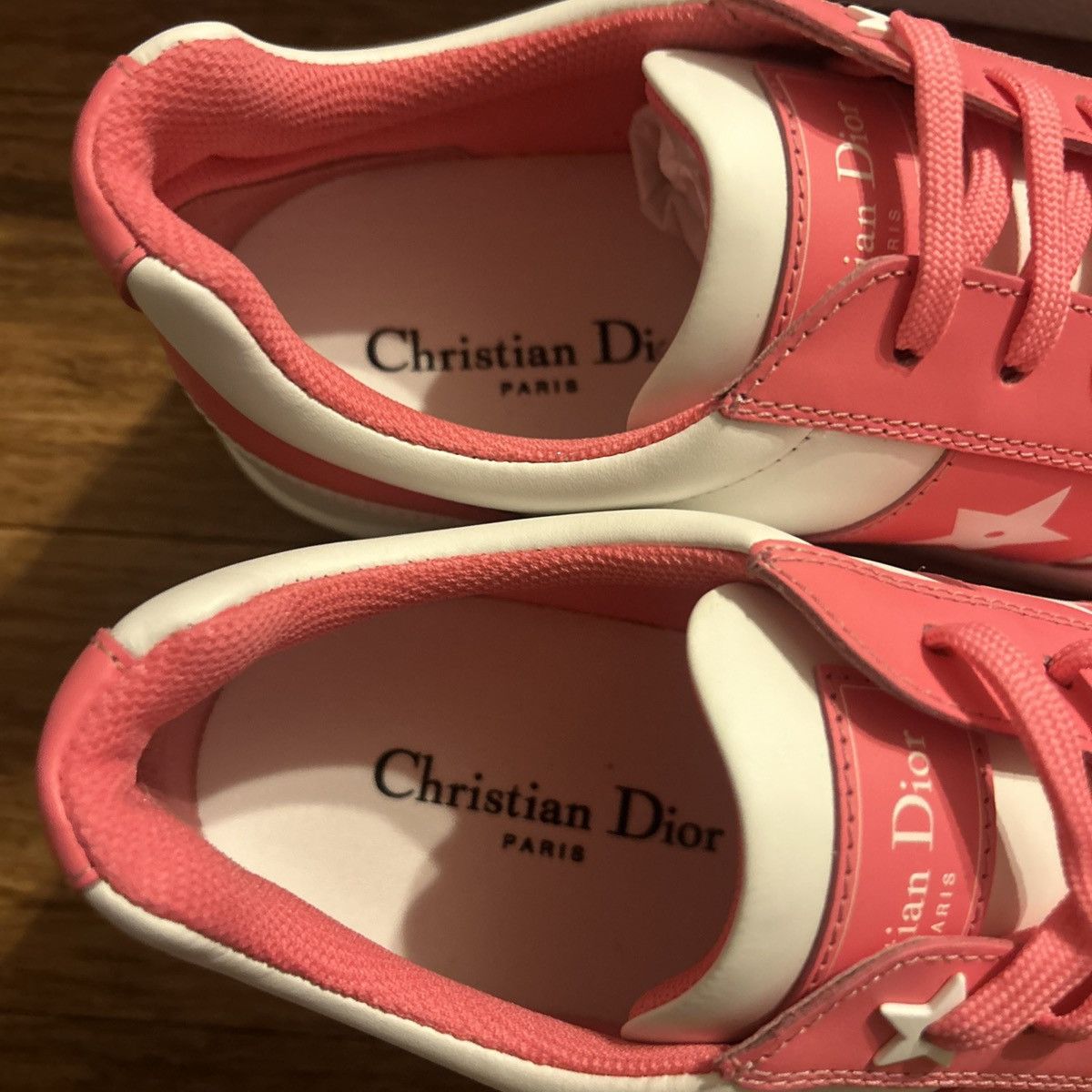 Dior Dior DIORIVIERA DIOR STAR SNEAKER White and Candy Pink Size US 9 / IT 39 - 6 Thumbnail