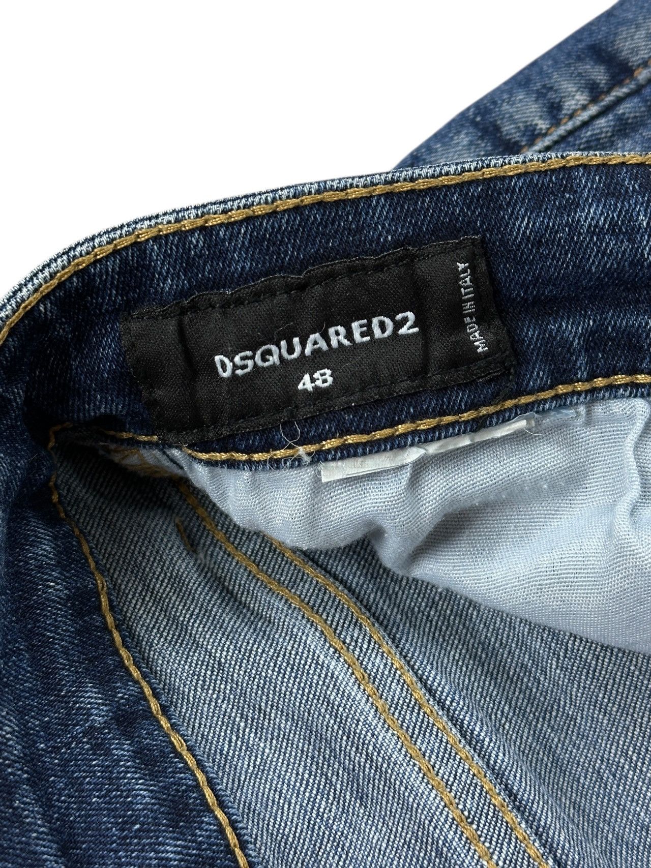 Dsquared2 Dsquared2 Ripped Dirty Distressed Style Denim Jeans Shorts Size US 31 - 6 Thumbnail