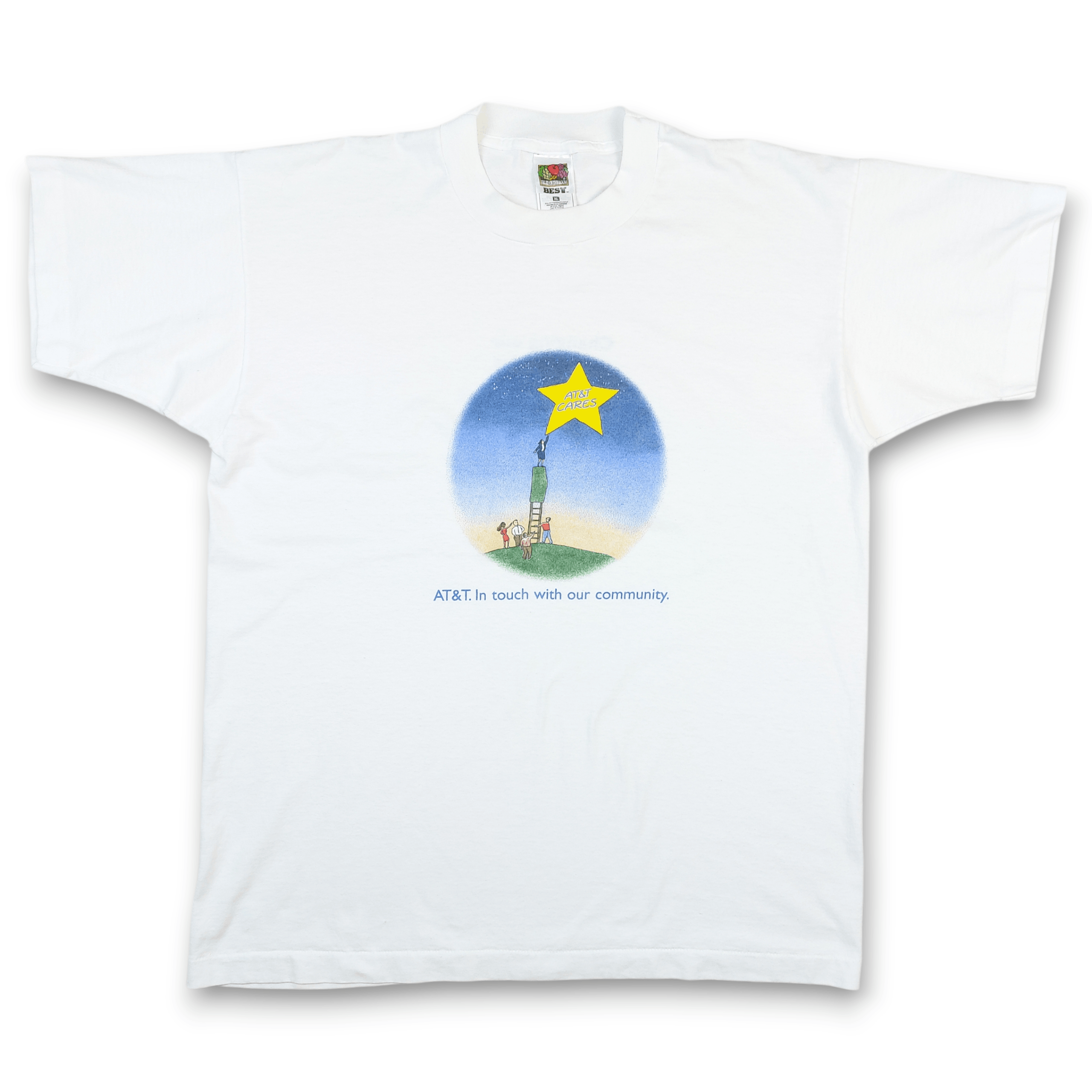 Apple Vintage 90s AT&T CARES In touch with our community TEE Size US XL / EU 56 / 4 - 2 Thumbnail