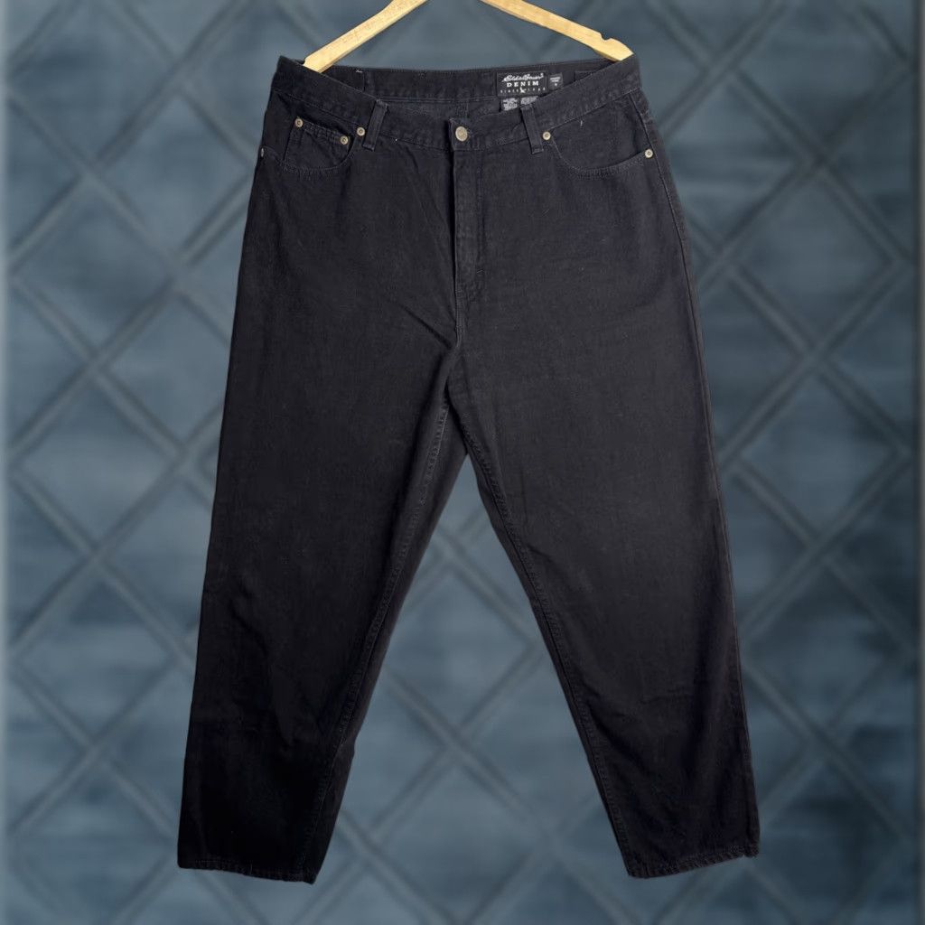 Eddie Bauer VINTAGE Eddie Bauer Jeans Women Black Low Rise 18 Plus Denim Straight 18 Women Size 40" / US 18 - 1 Thumbnail