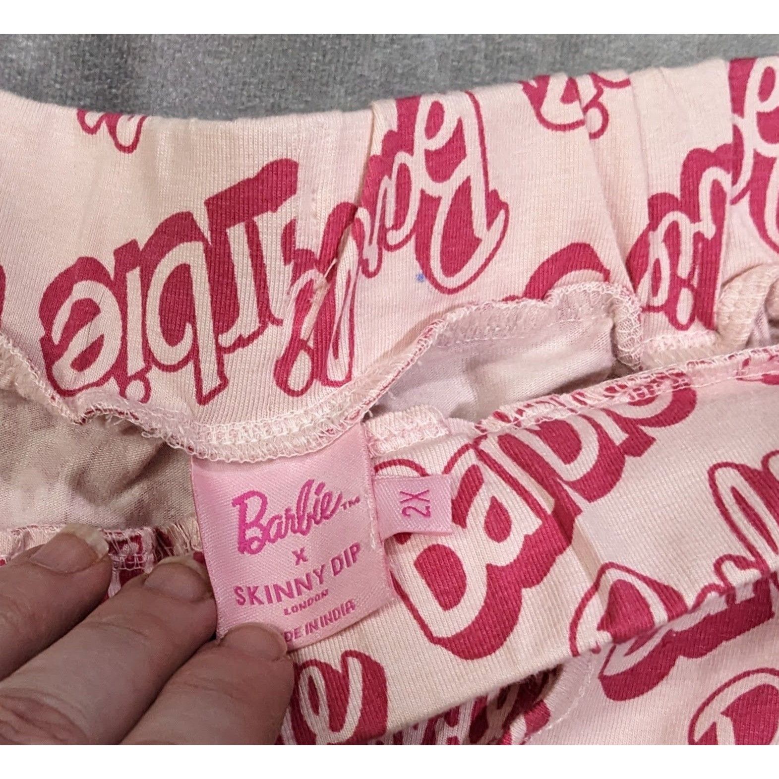 Other Barbie X Skinnydip Pink Lounge/Pajama Shorts Size 39" - 5 Thumbnail