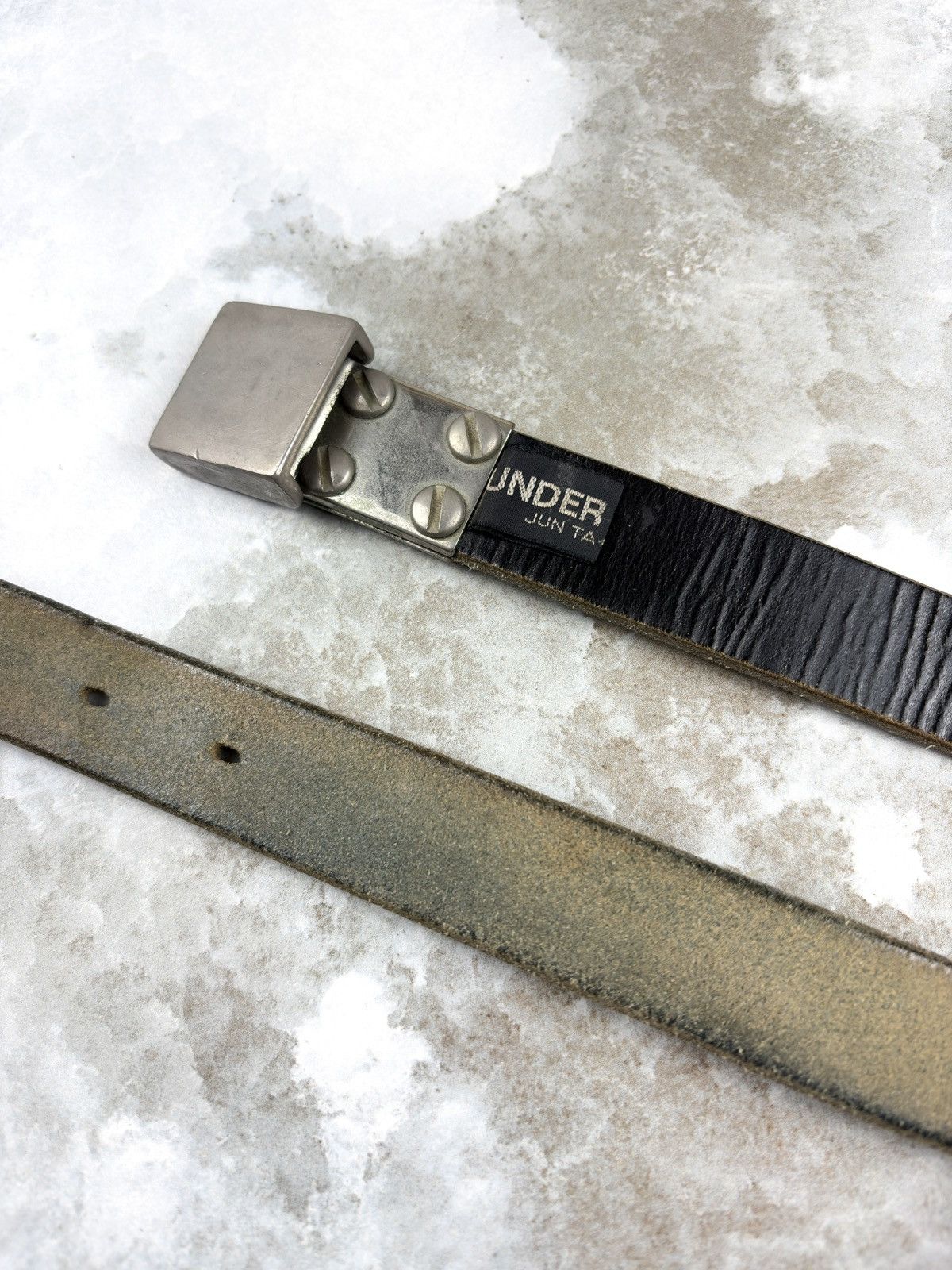 Undercover Undercover Vintage Tag Logo Silver Buckle Leather Belt Size ONE SIZE - 3 Thumbnail