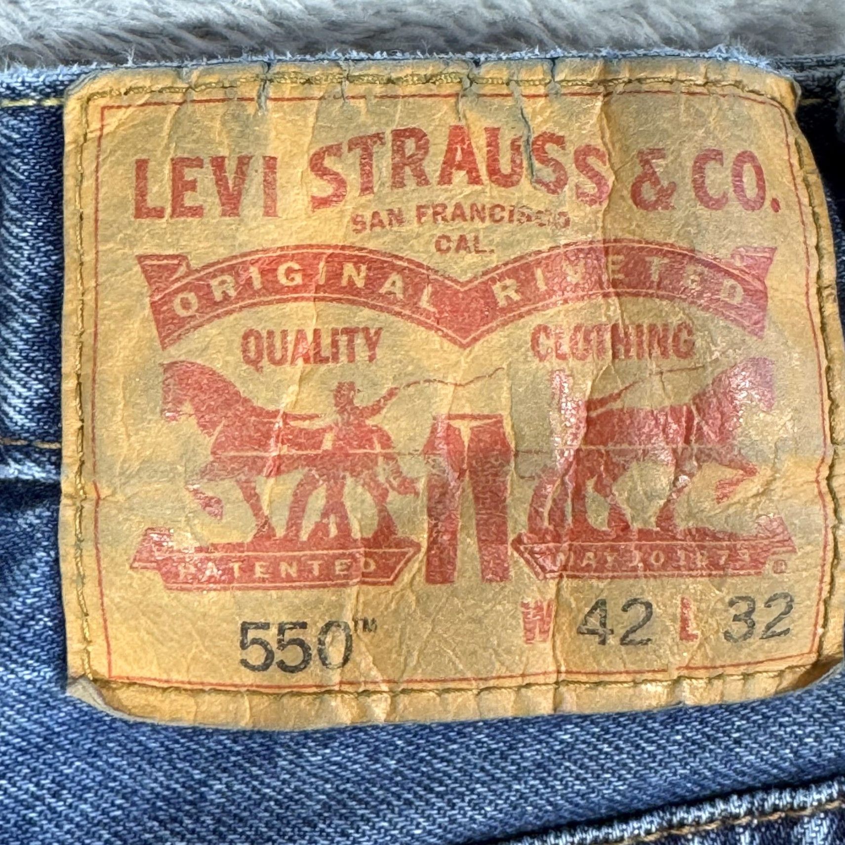 Levi's Levi's 550 Jeans Mens 42x32 Blue Relaxed Fit Tapered Leg Denim High Rise Classic Size US 42 / EU 58 - 3 Thumbnail