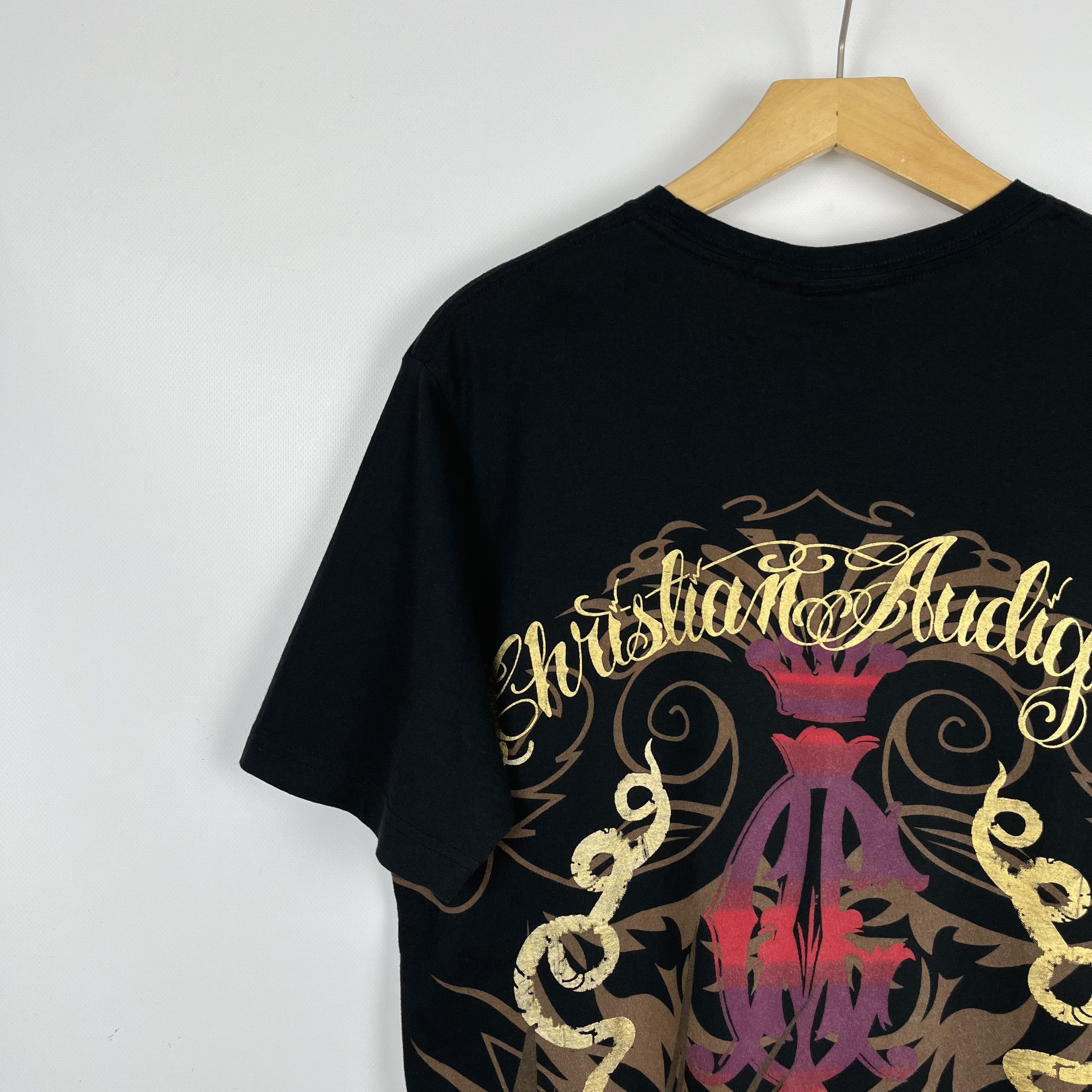 Christian Audigier Vintage Christian Audigier All Over Print Y2K T Shirt 00’s Size US L / EU 52-54 / 3 - 17 Thumbnail